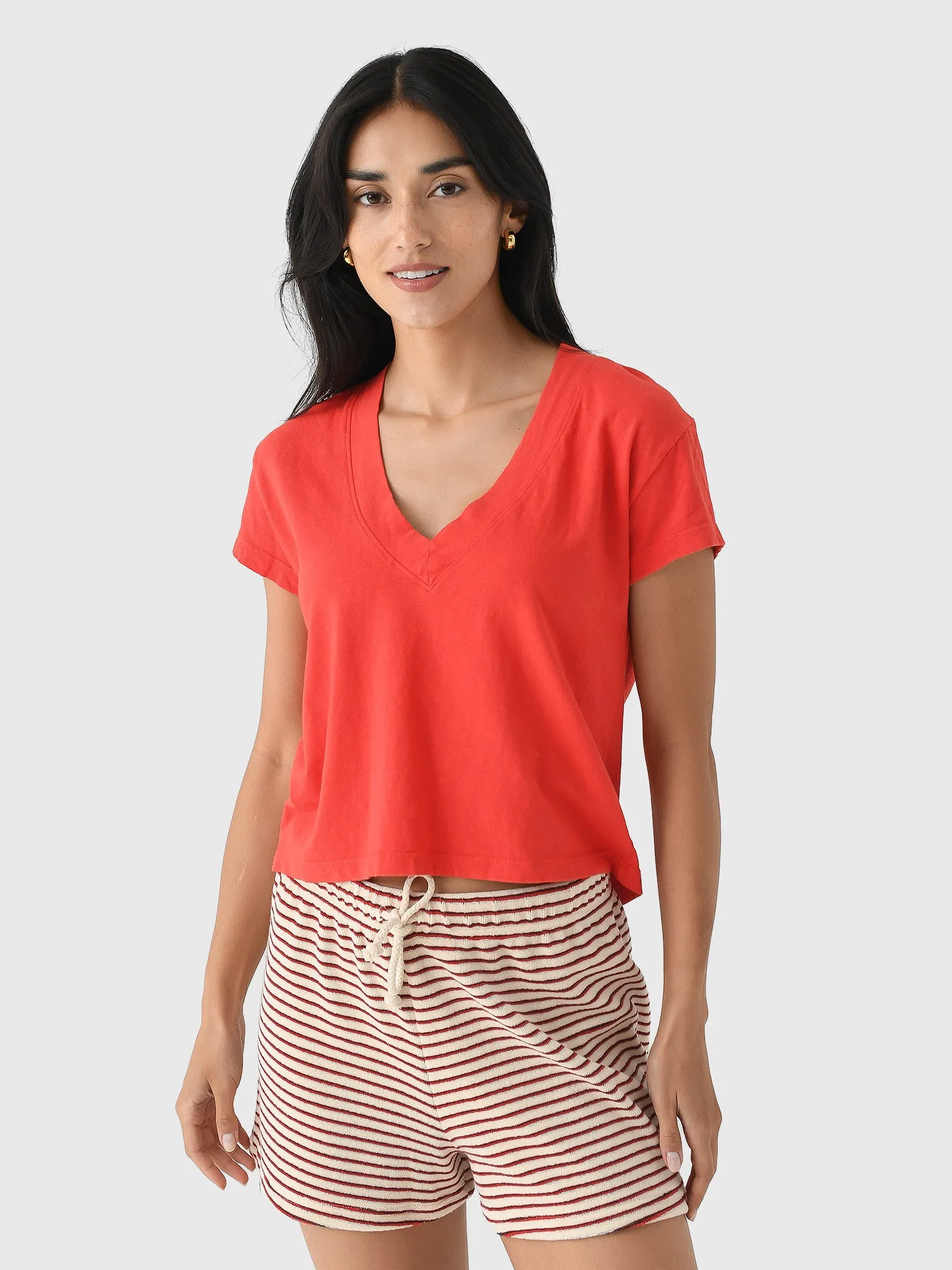 Perfect White Tee Women's Alanis V-Neck Tee sold by Saint Bernard product image thumbnail 4