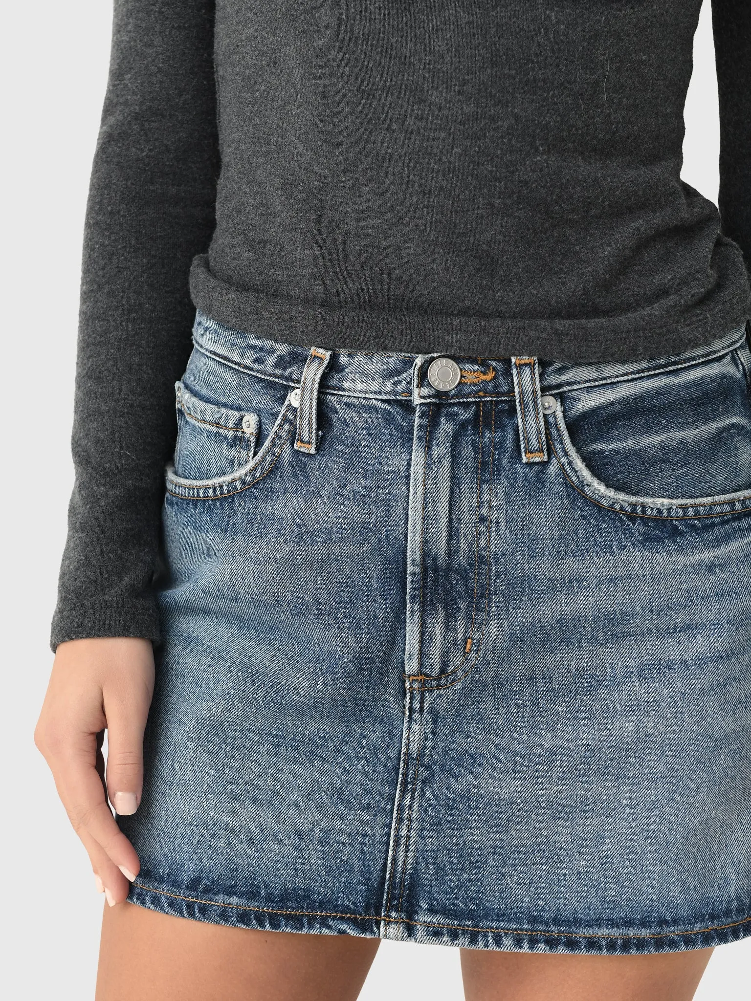 Agolde Women's Keira Mini Skirt sold by Saint Bernard product image thumbnail 5