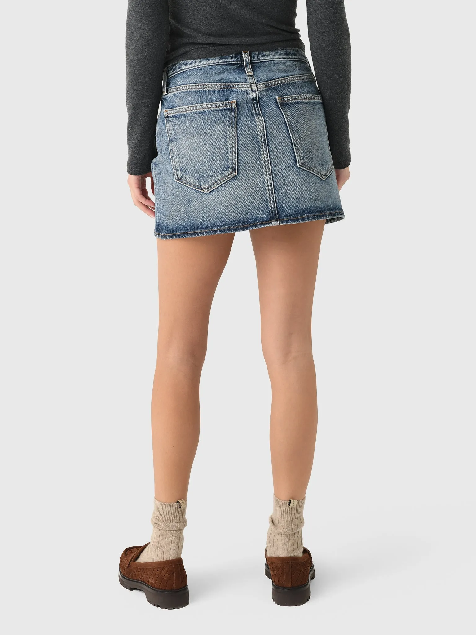 Agolde Women's Keira Mini Skirt sold by Saint Bernard product image thumbnail 4