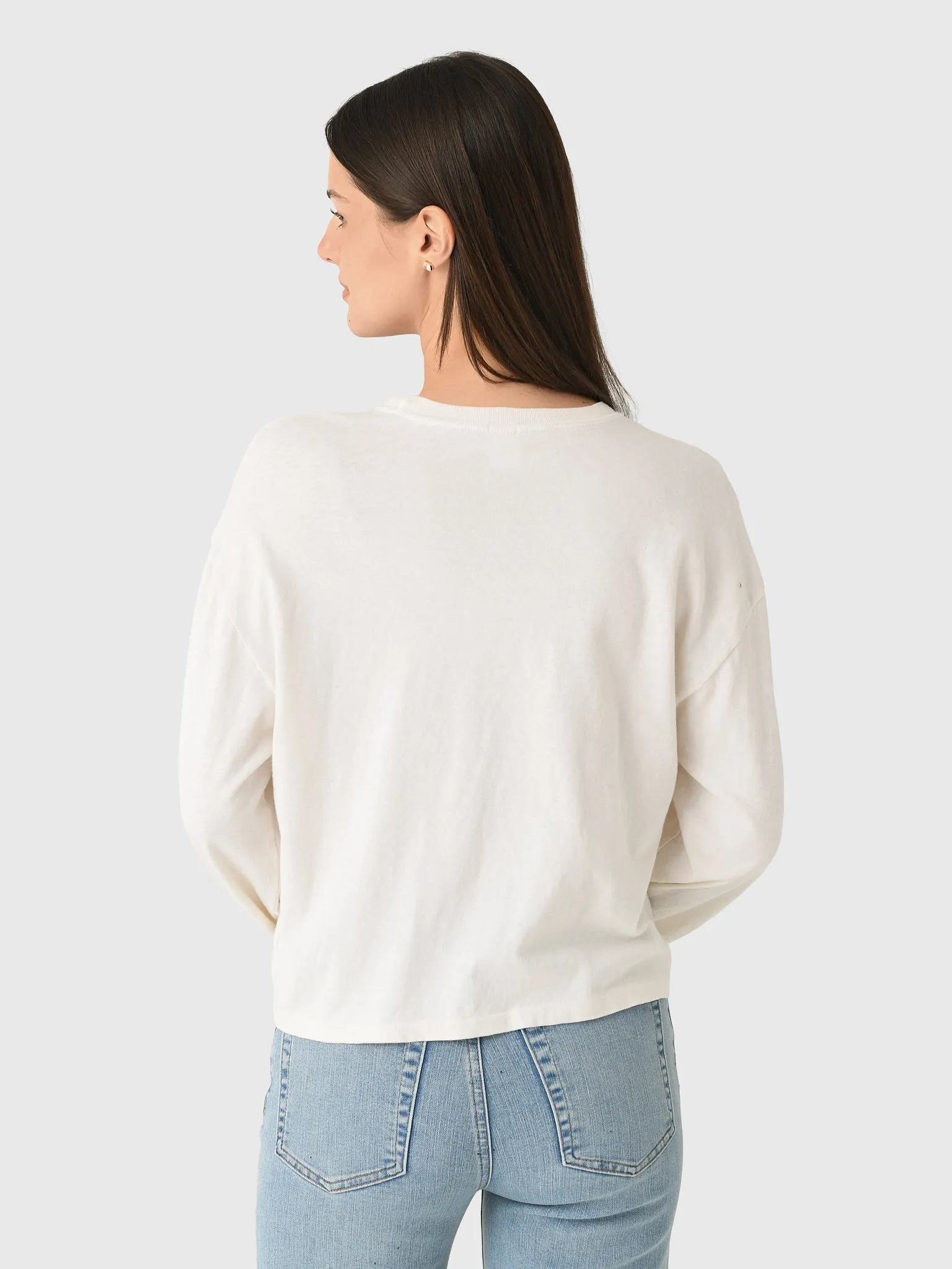 Re/Done Women's Ski Bum Long Sleeve Boxy Boyfriend Tee sold by Saint Bernard product image thumbnail 4