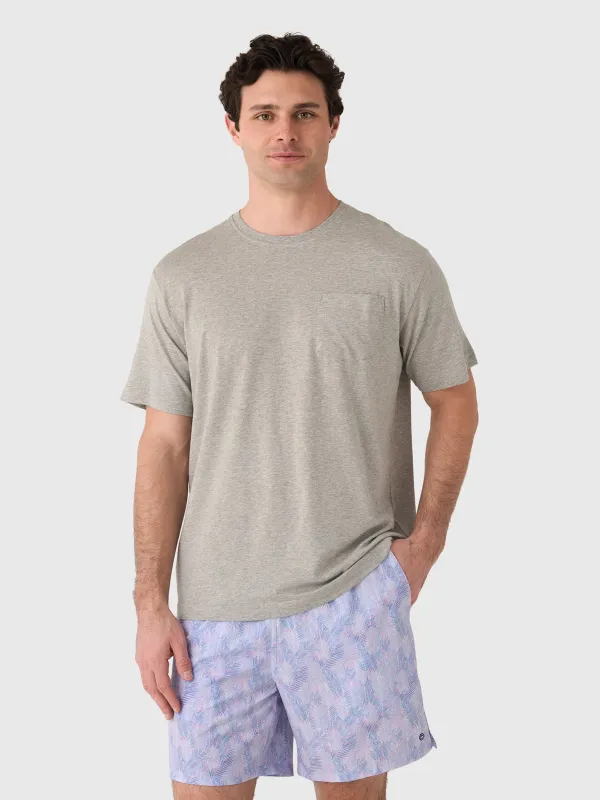 Peter Millar Crown Comfort Men's Heathered Short-Sleeve Pocket Tee sold by Saint Bernard