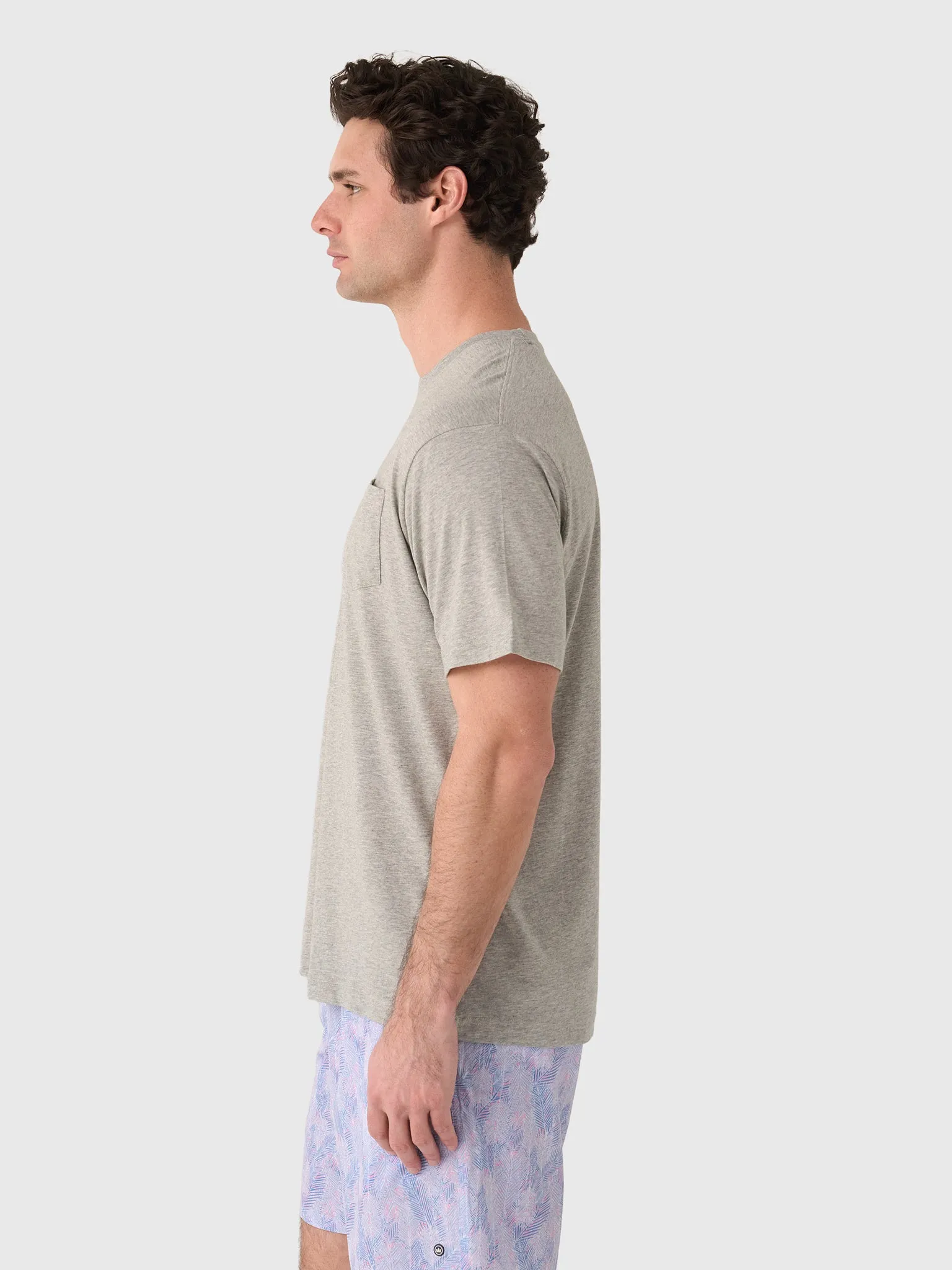 Peter Millar Crown Comfort Men's Heathered Short-Sleeve Pocket Tee sold by Saint Bernard product image thumbnail 3