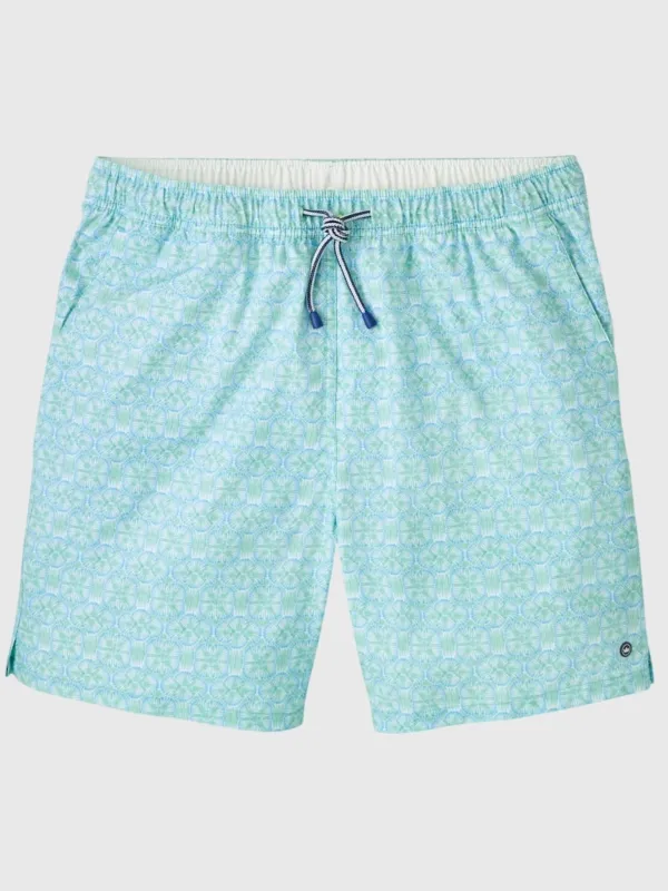 Peter Millar Crown Men's Tide Lines Swim Trunk sold by Saint Bernard