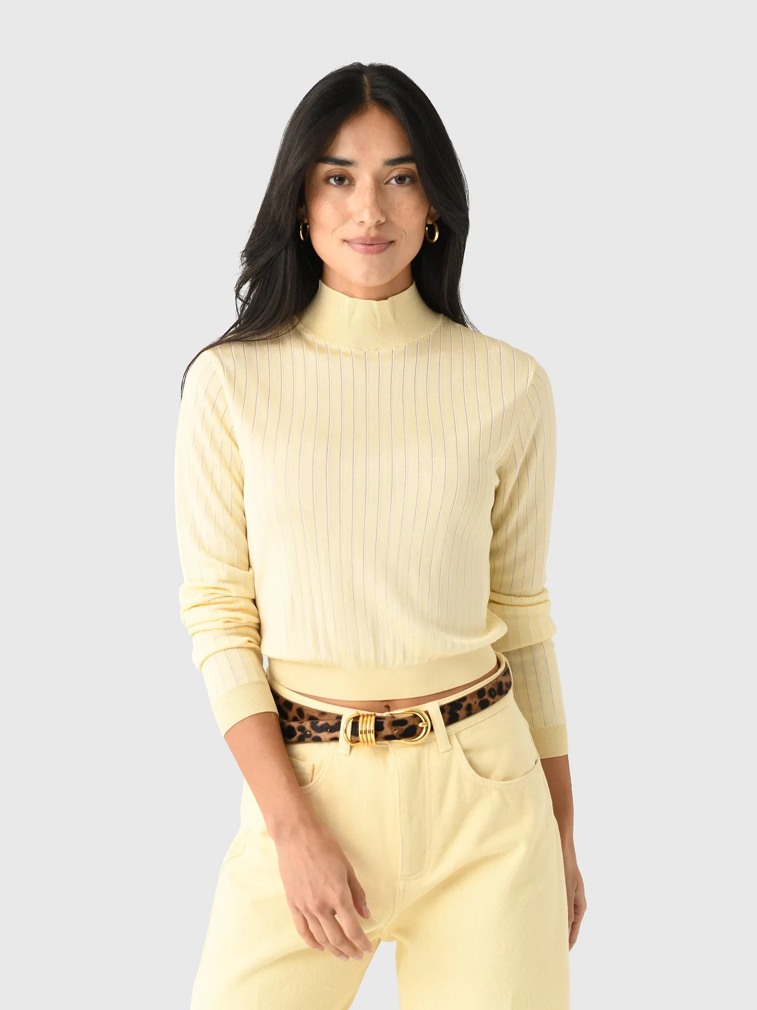 Frame Women's The Crop Fitted Turtleneck sold by Saint Bernard