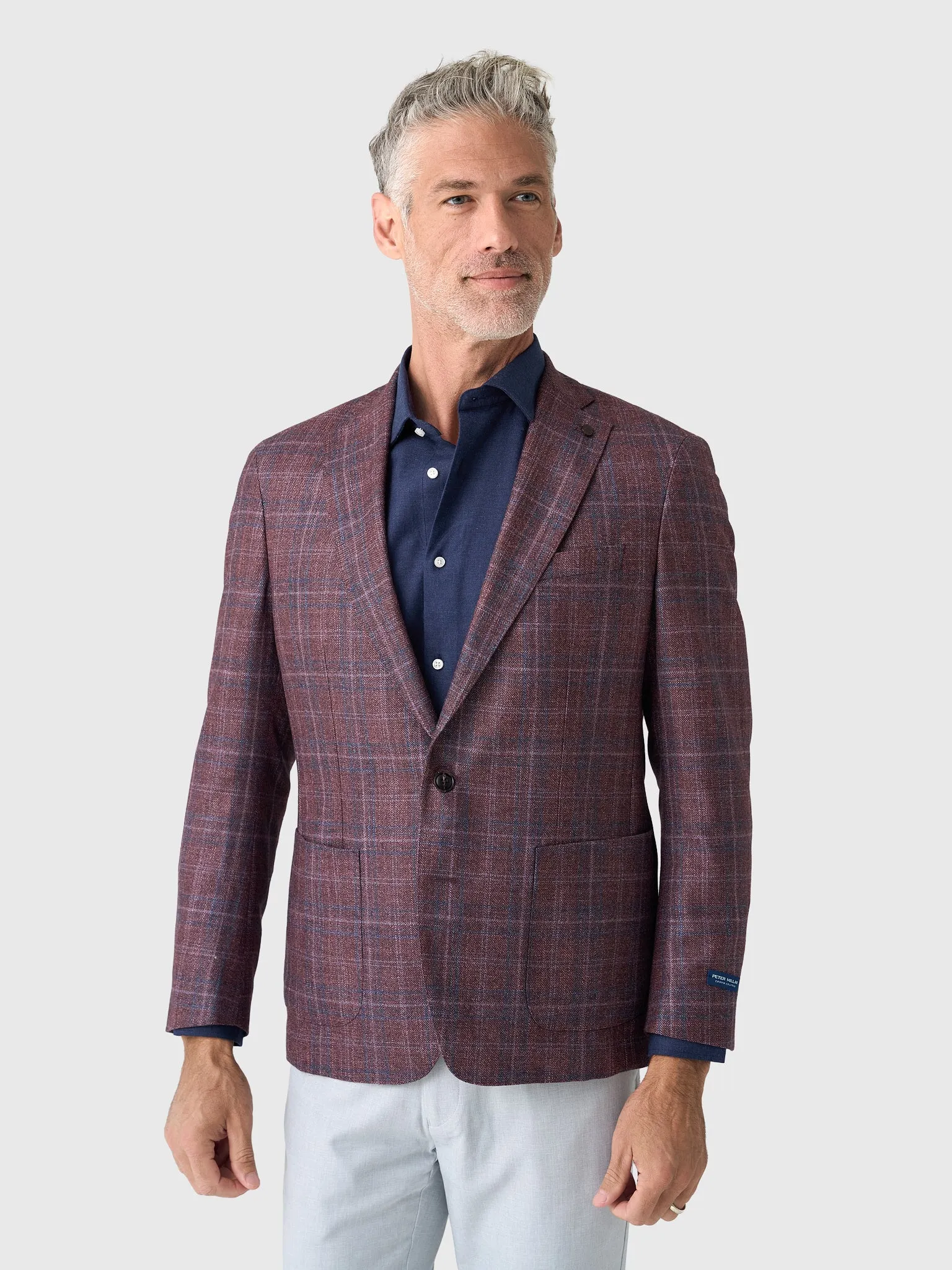 Peter Millar Crown Crafted Men's Claren Plaid Soft Jacket sold by Saint Bernard