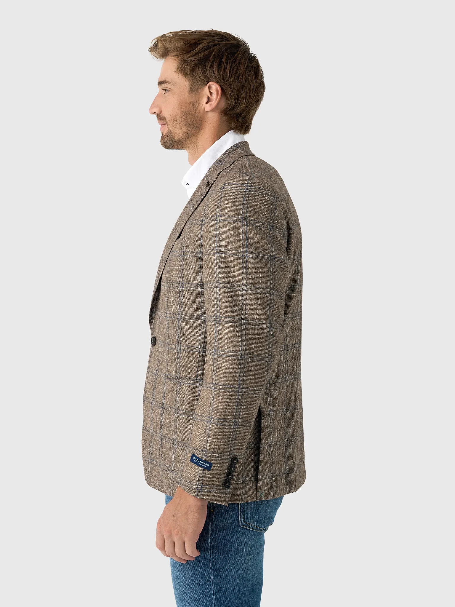 Peter Millar Crown Crafted Men's Leroy Windowpane Soft Jacket sold by Saint Bernard product image thumbnail 3