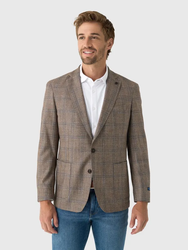 Peter Millar Crown Crafted Men's Leroy Windowpane Soft Jacket sold by Saint Bernard