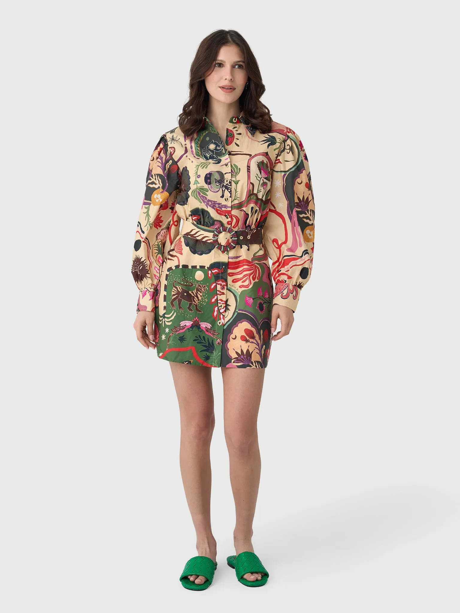 Farm Rio Women's Artsy Surreal Land Beaded Belt Mini Dress sold by Saint Bernard product image thumbnail 2