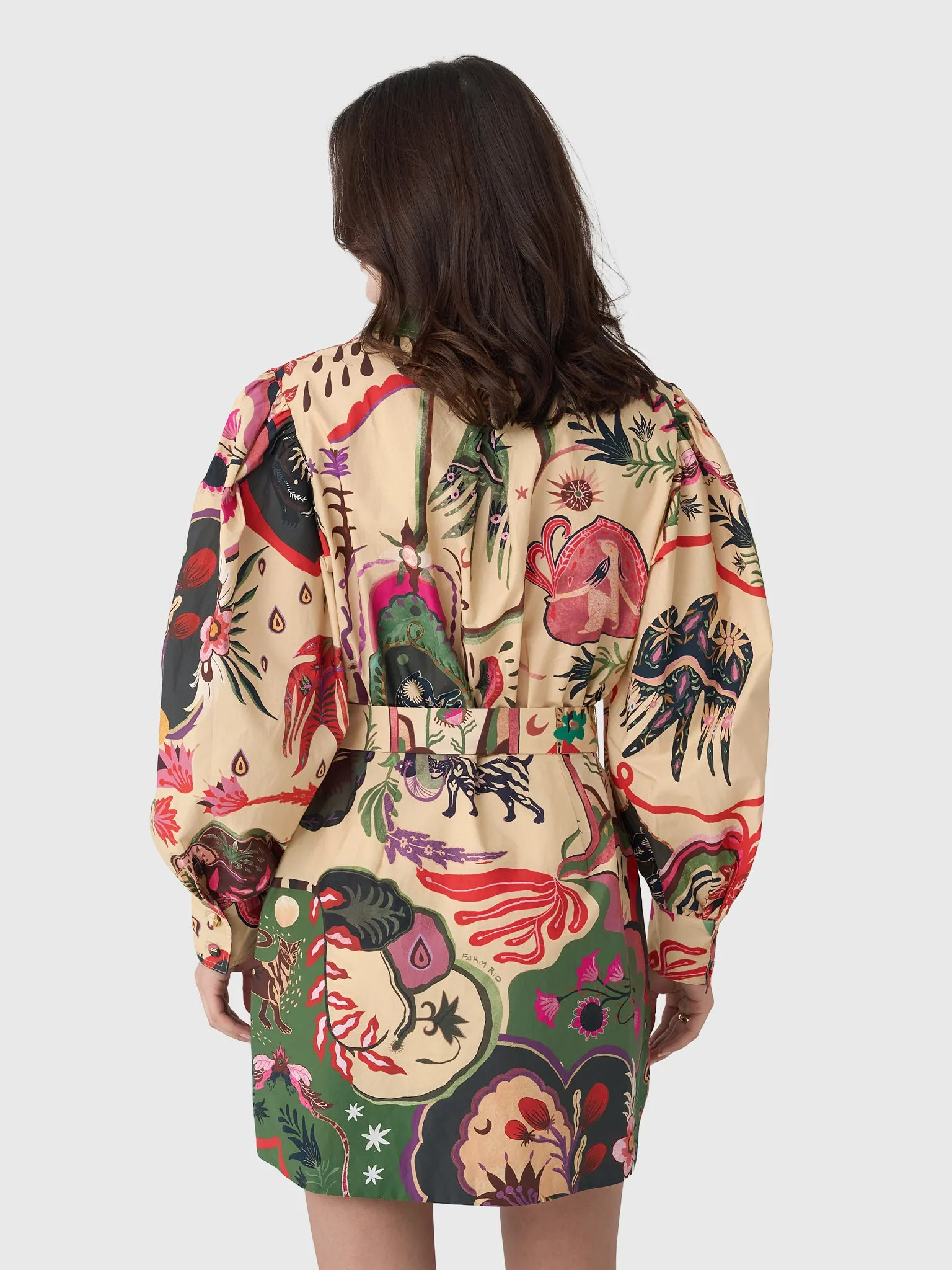 Farm Rio Women's Artsy Surreal Land Beaded Belt Mini Dress sold by Saint Bernard product image thumbnail 4