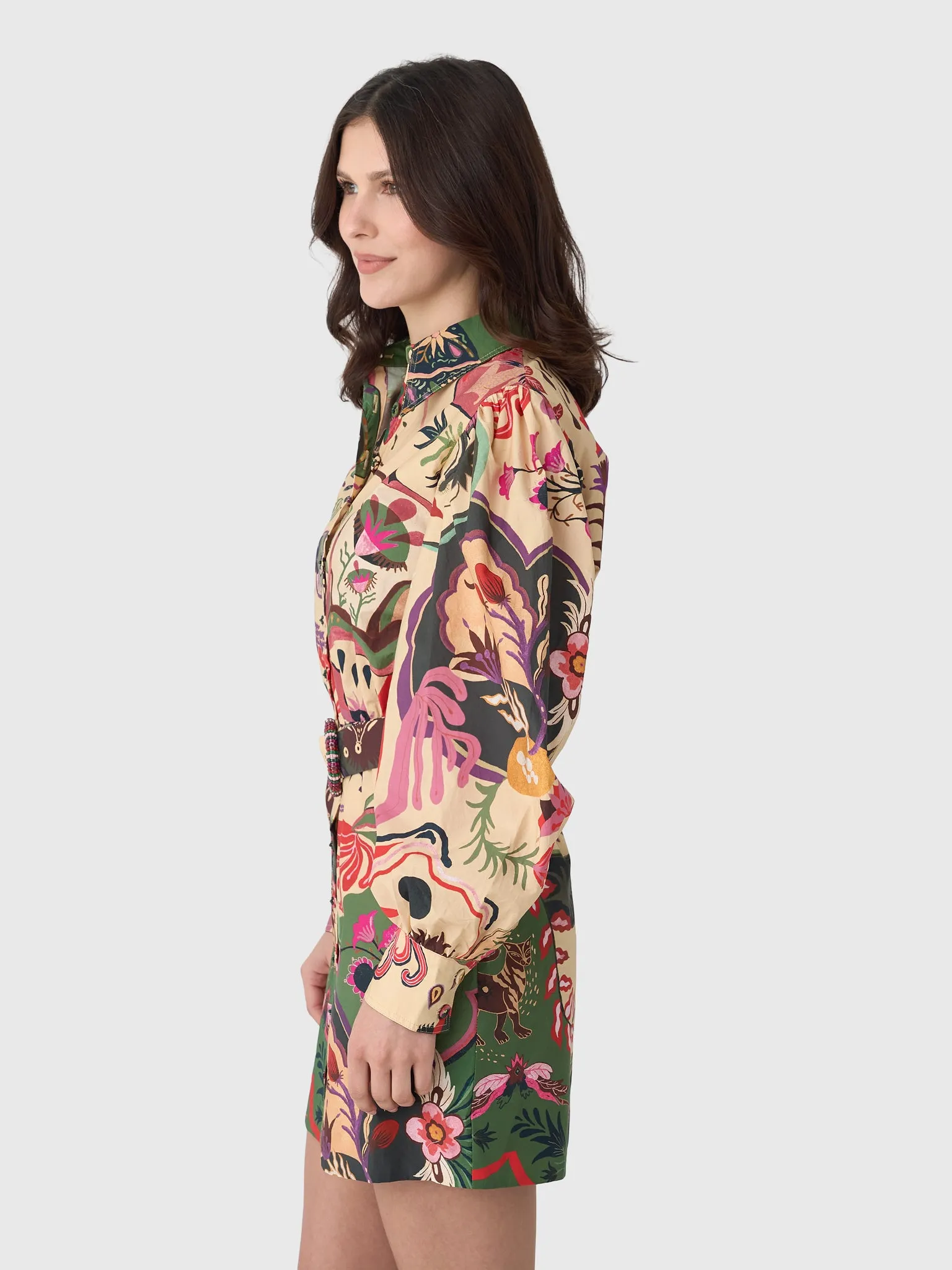 Farm Rio Women's Artsy Surreal Land Beaded Belt Mini Dress sold by Saint Bernard product image thumbnail 3