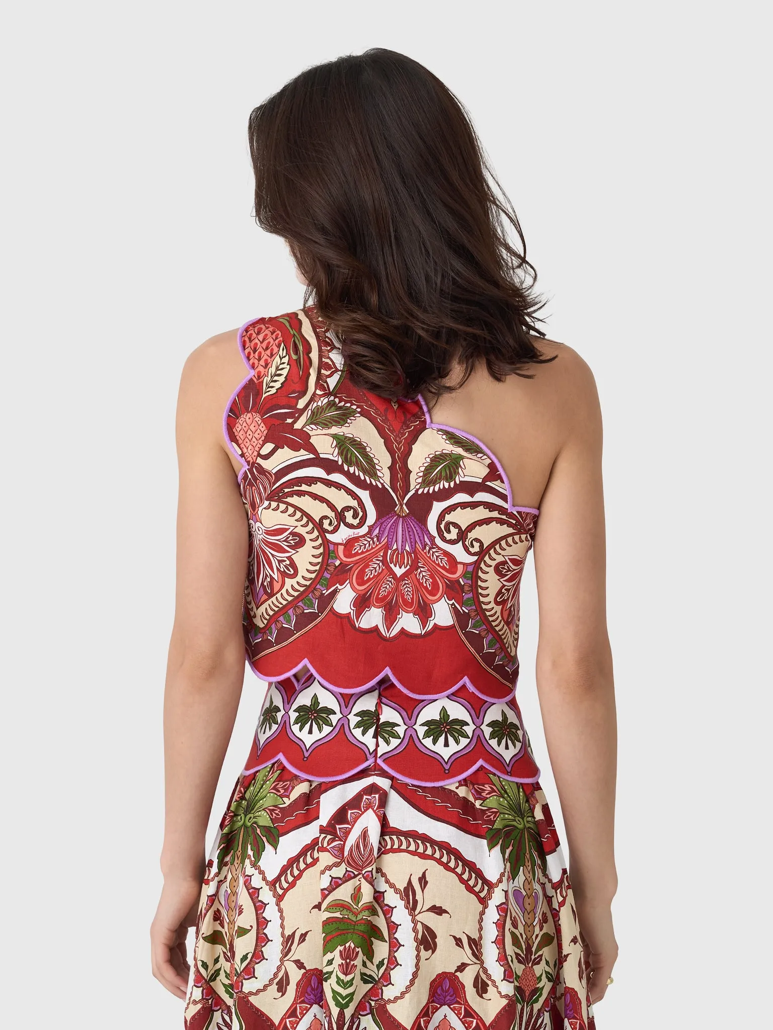 Farm Rio Women's Odara Scallops One-Shoulder Top sold by Saint Bernard product image thumbnail 4