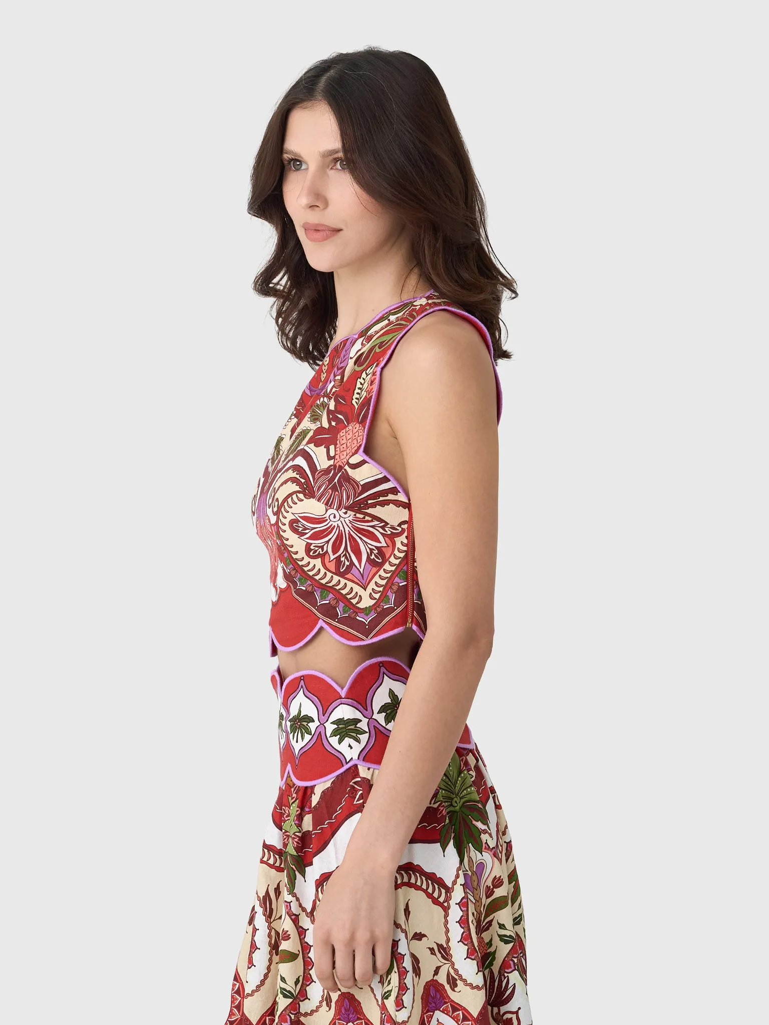 Farm Rio Women's Odara Scallops One-Shoulder Top sold by Saint Bernard product image thumbnail 3