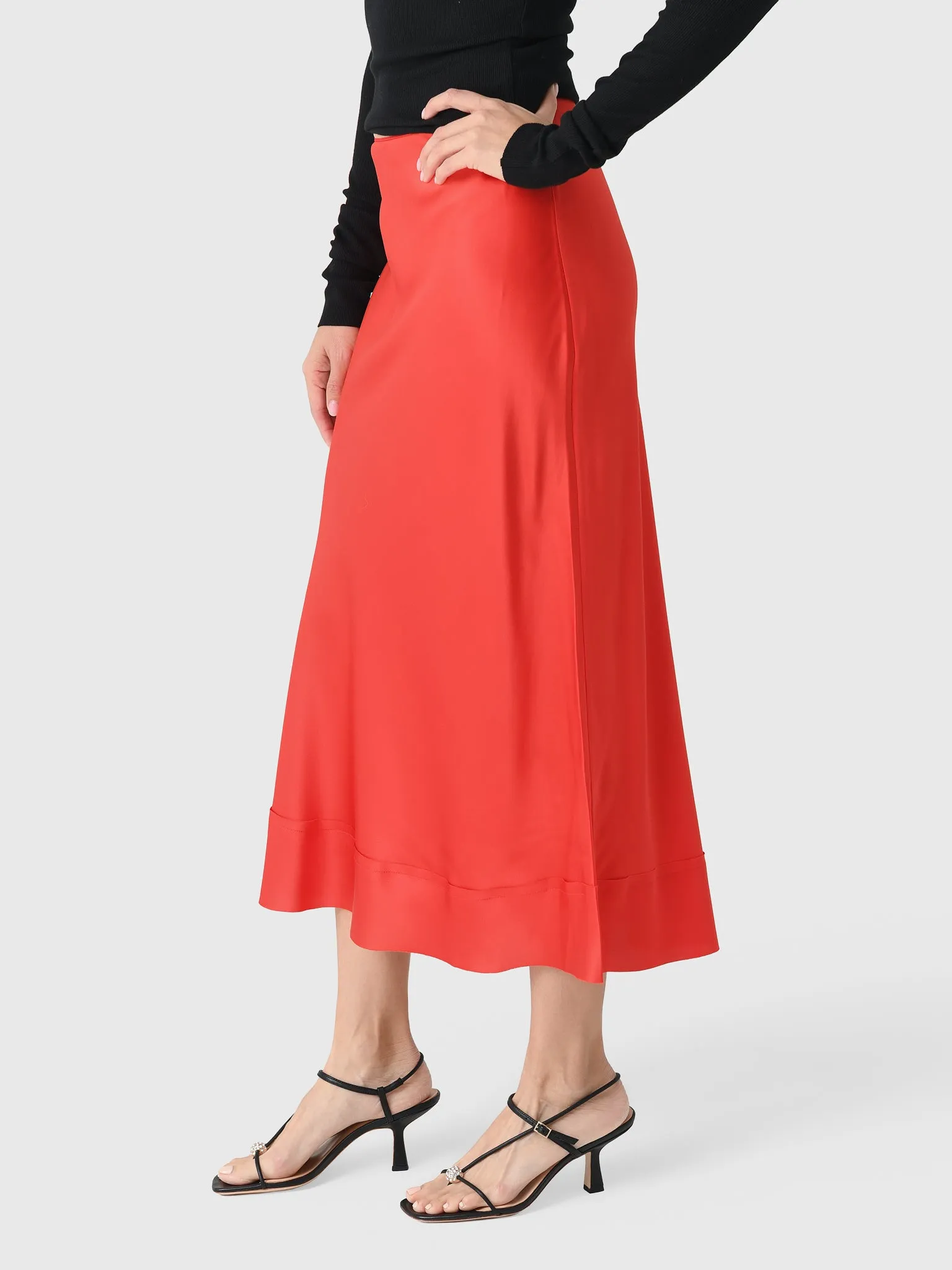 Lee Mathews Women's Stella Silk Satin Skirt sold by Saint Bernard product image thumbnail 3