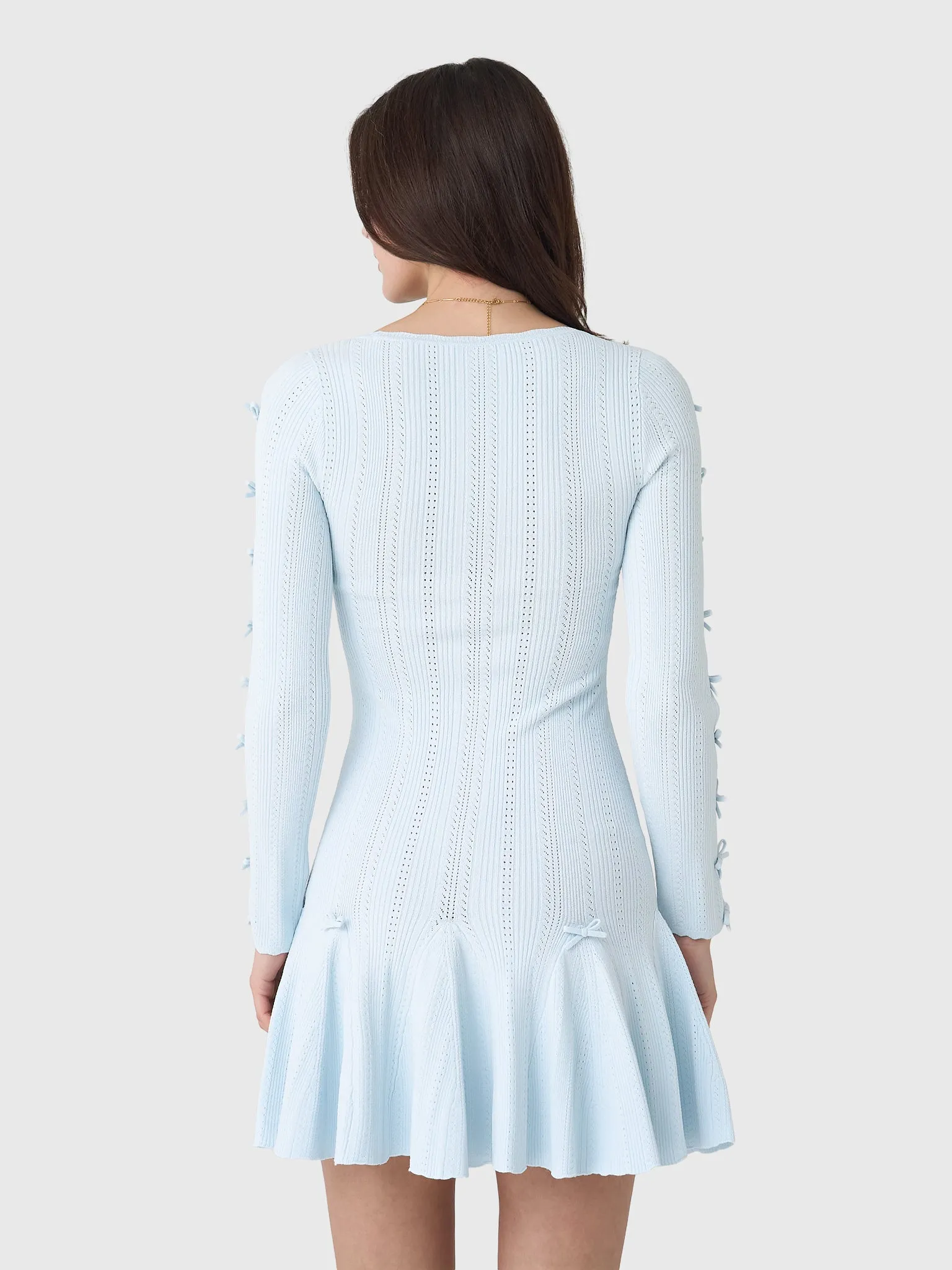 LoveShackFancy Women's Seychelle Ribbed Pointelle Mini Dress sold by Saint Bernard product image thumbnail 4