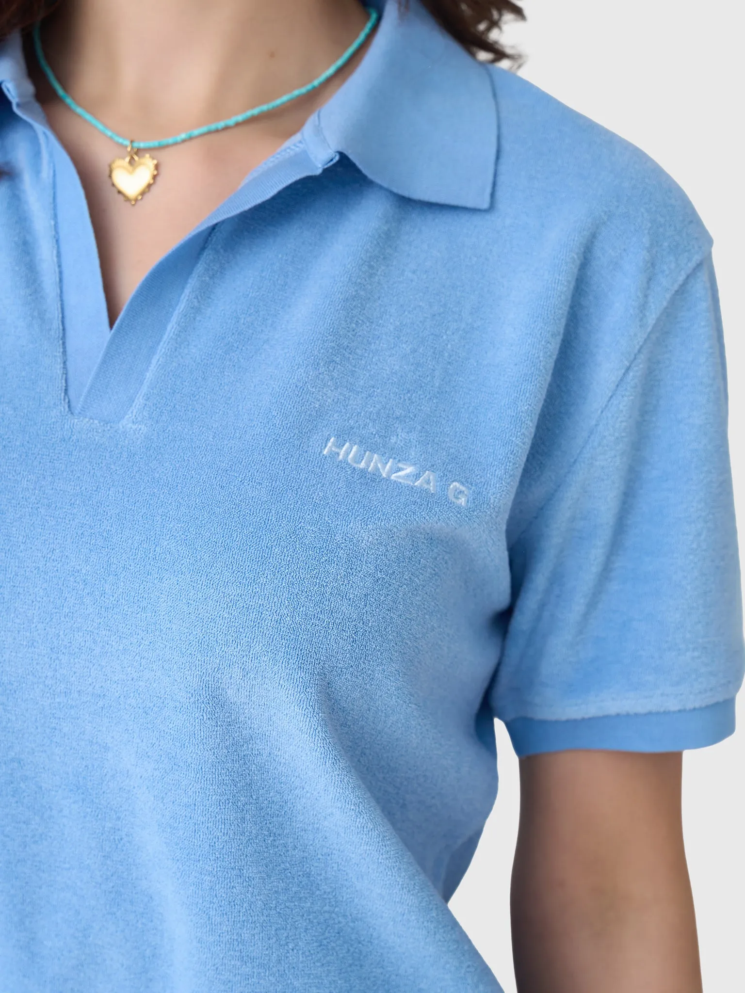 Hunza G Women's Terry Towelling Polo sold by Saint Bernard product image thumbnail 5