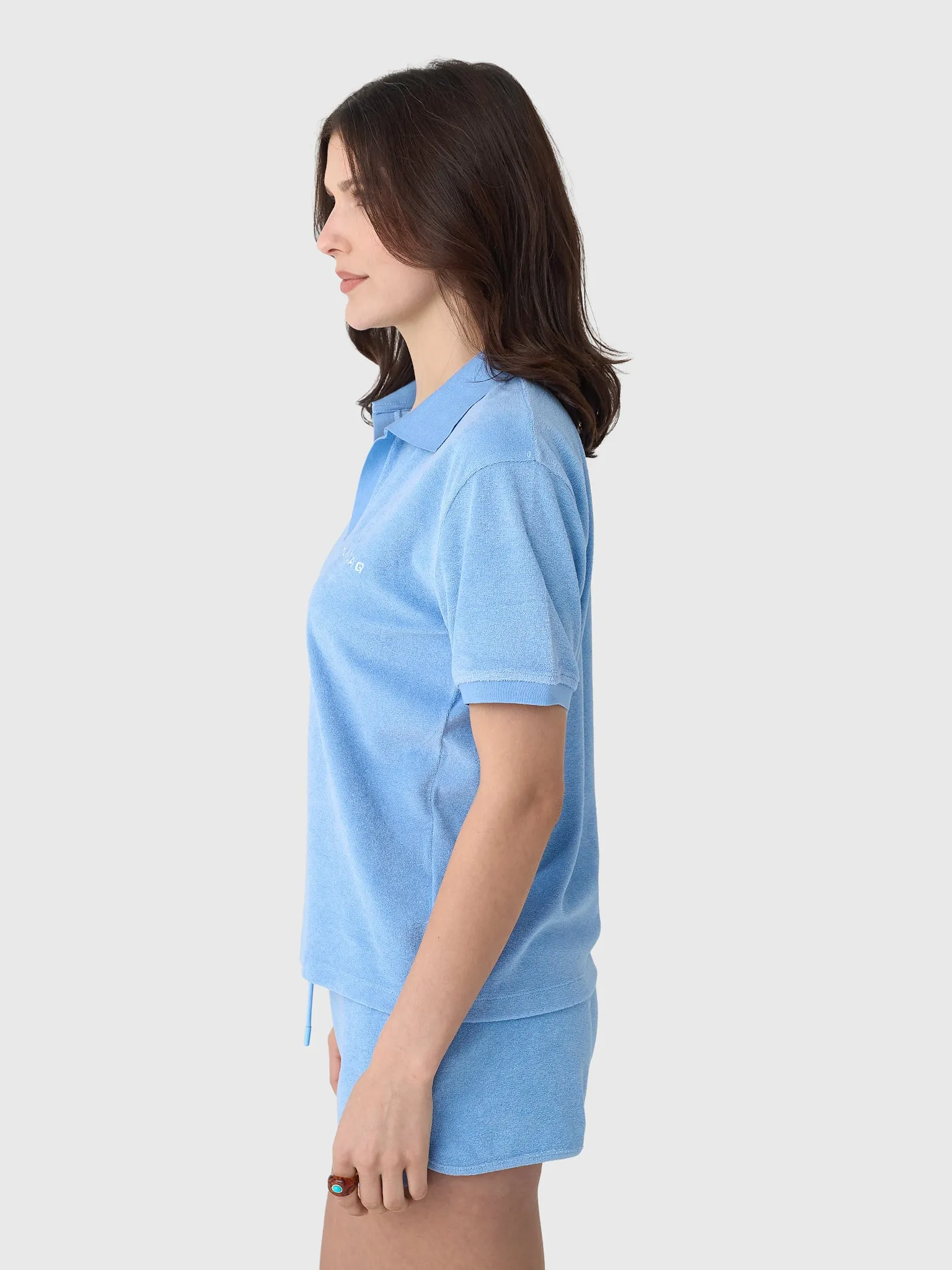 Hunza G Women's Terry Towelling Polo sold by Saint Bernard product image thumbnail 3