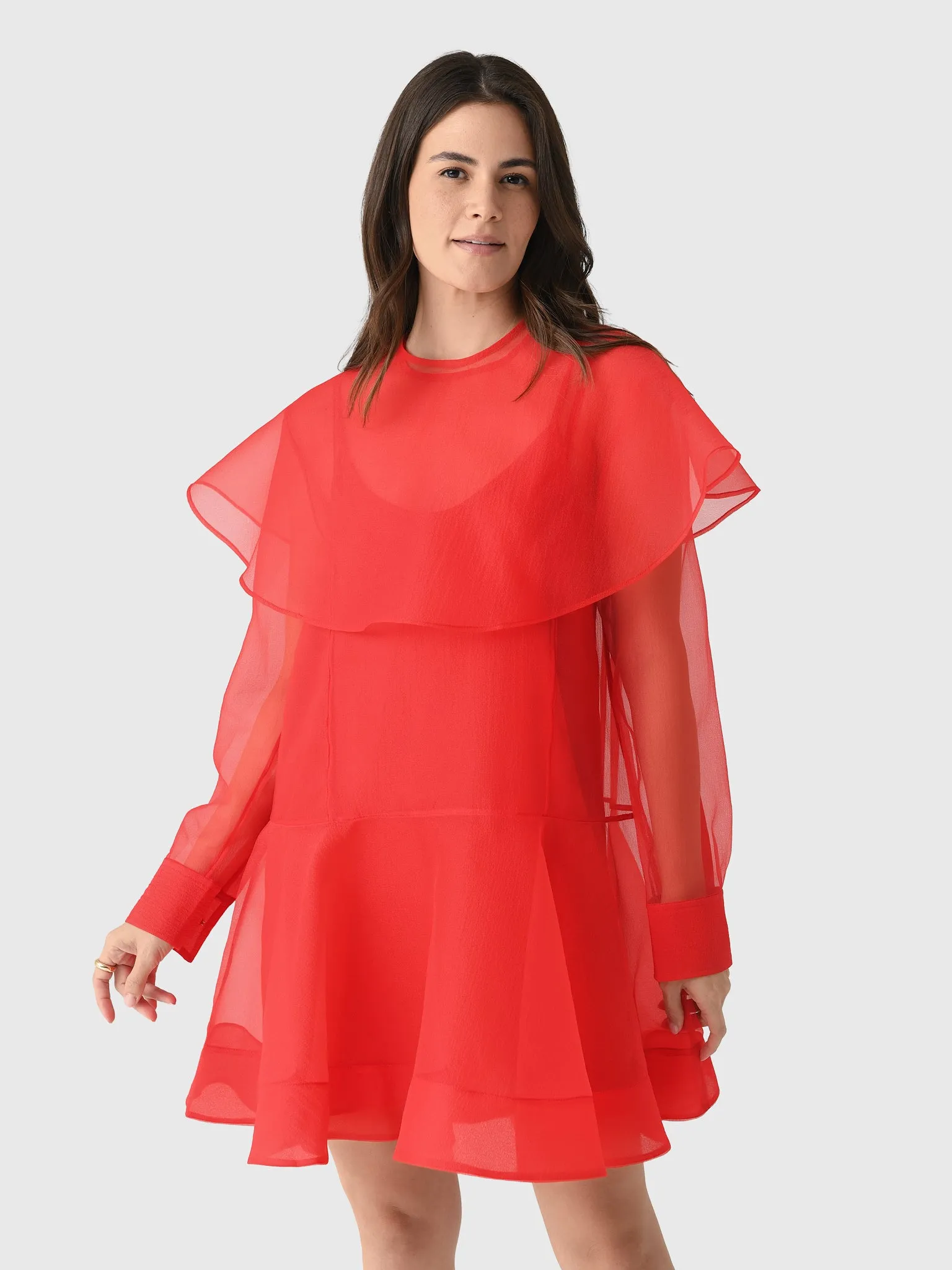 GANNI Women's Organza Circle Collar Dress sold by Saint Bernard