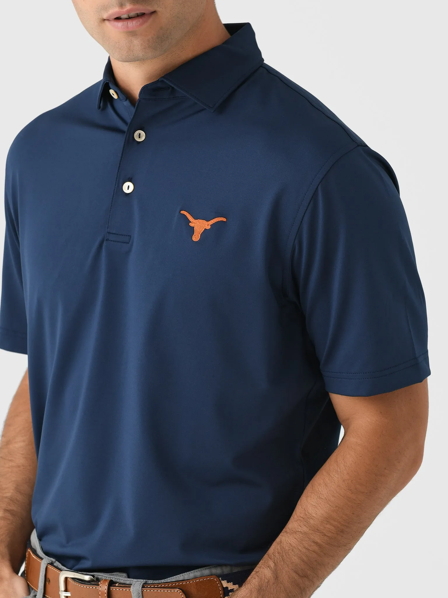 Peter Millar Collegiate Men's Solid Performance Jersey Polo sold by Saint Bernard product image thumbnail 5
