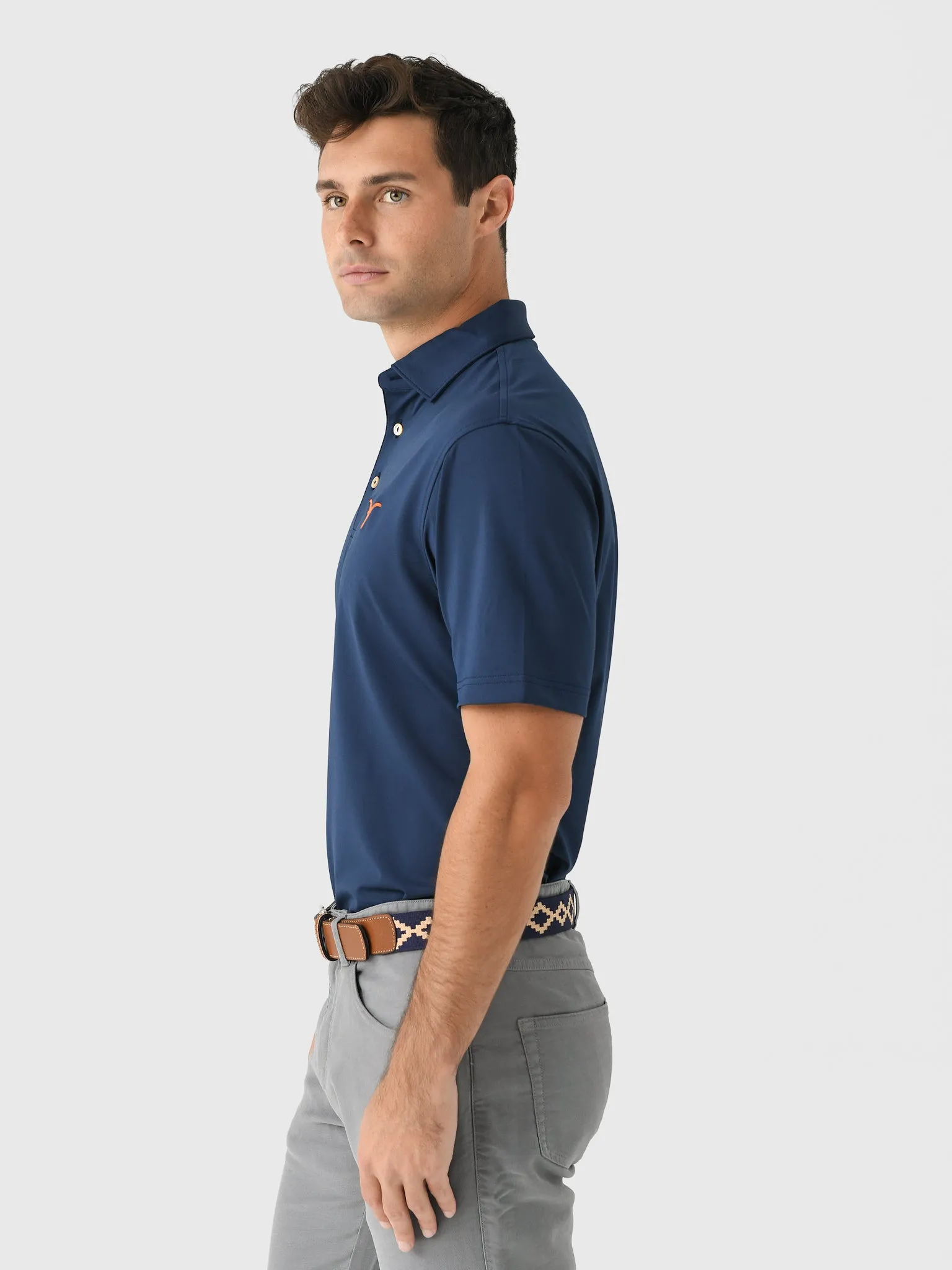 Peter Millar Collegiate Men's Solid Performance Jersey Polo sold by Saint Bernard product image thumbnail 3