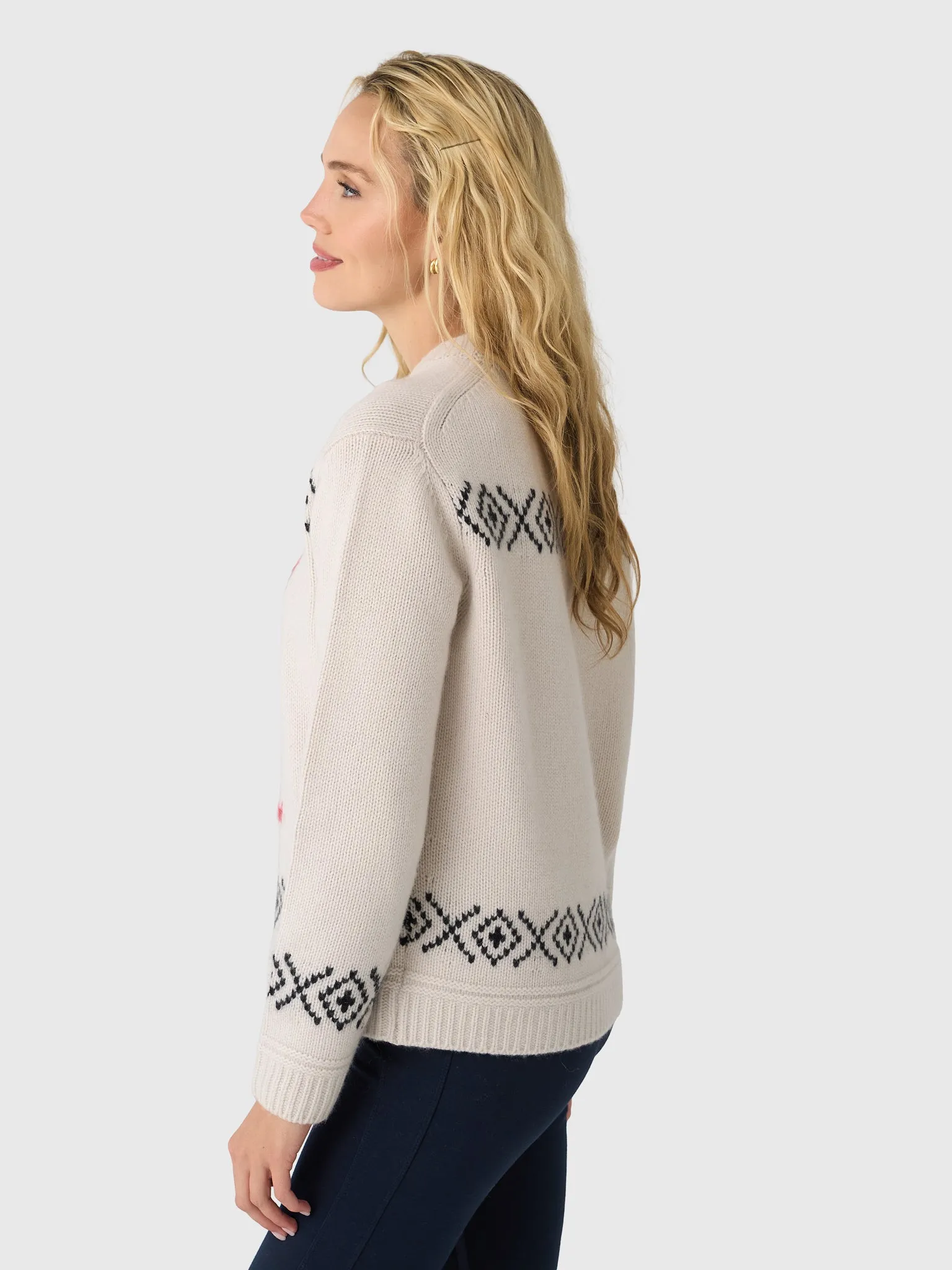 White + Warren Women's Cashmere Blend Ski Crewneck Sweater sold by Saint Bernard product image thumbnail 3