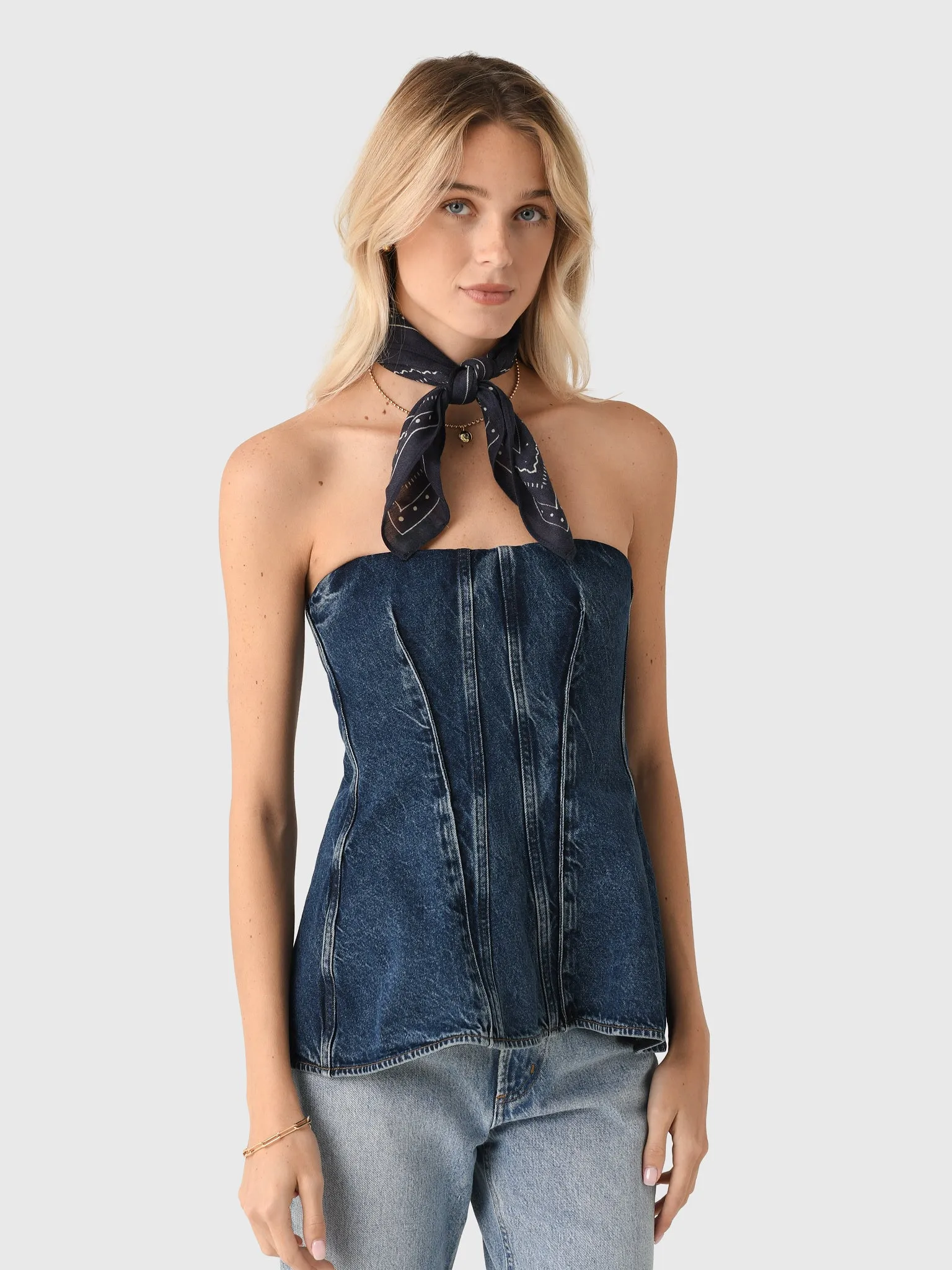 Agolde Women's Lara Corset Top sold by Saint Bernard