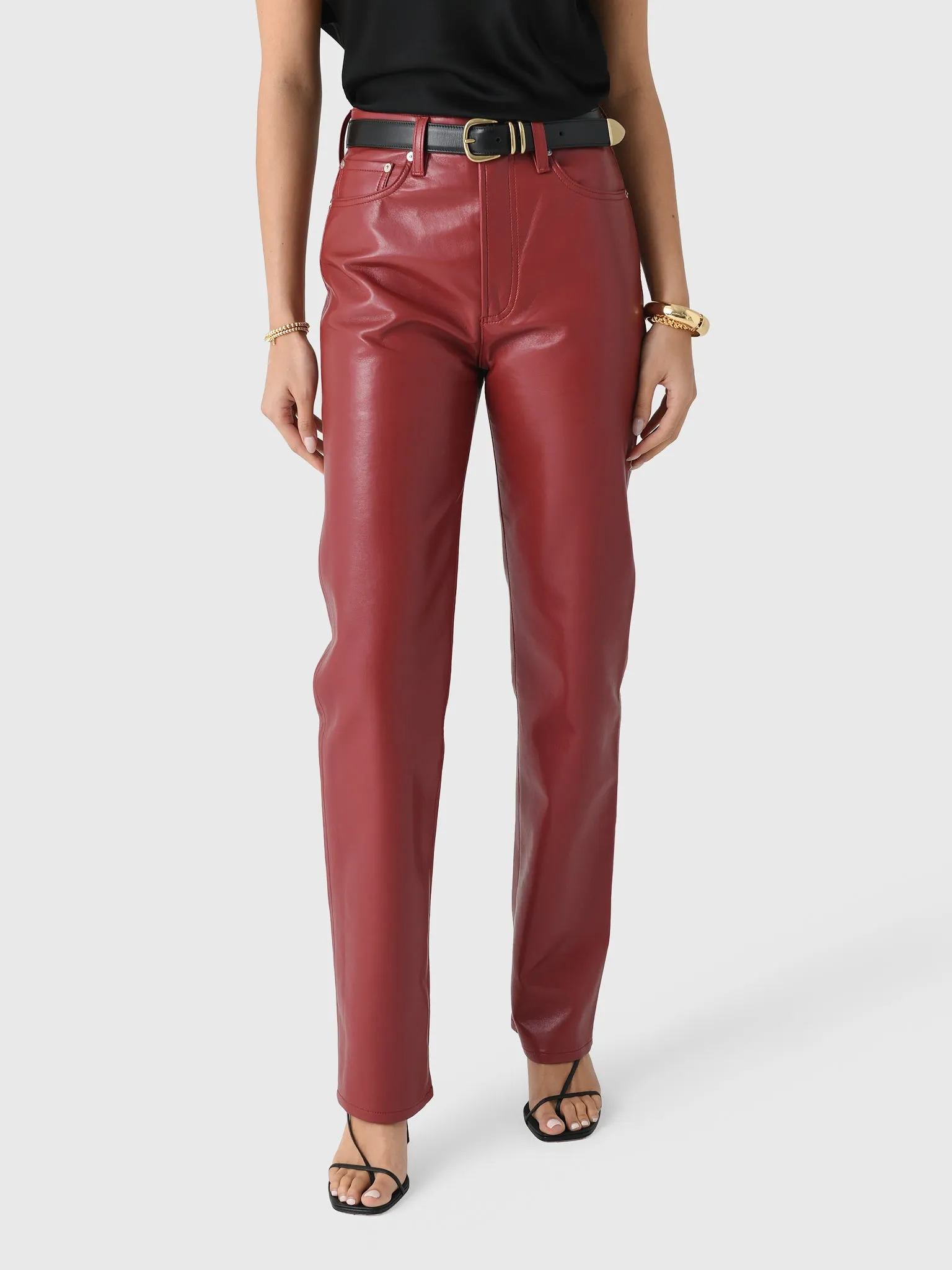 Agolde Women's 90s Pinch Waist Straight Long Pant sold by Saint Bernard