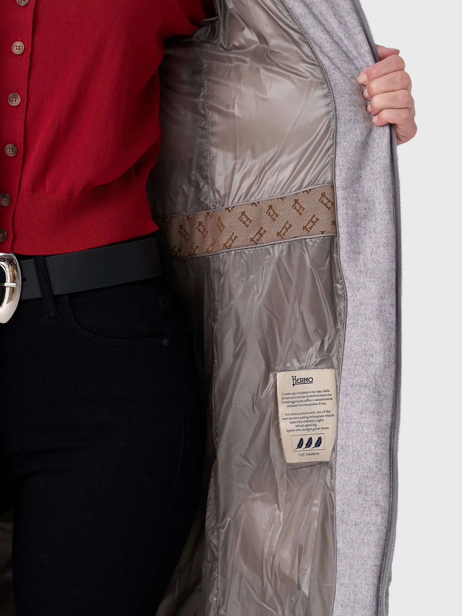 Herno Women's Cashmere Silk Coat sold by Saint Bernard product image thumbnail 4