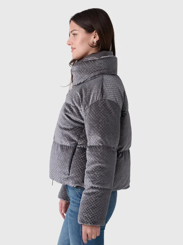 Herno Women's Sequin Velvet Down Jacket made by Herno