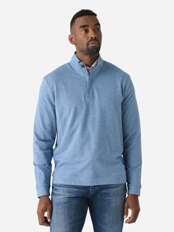 Johnnie-O Men's Rubin Herringbone Cotton Cashmere Quarter-Zip Pullover made by Johnnie-O