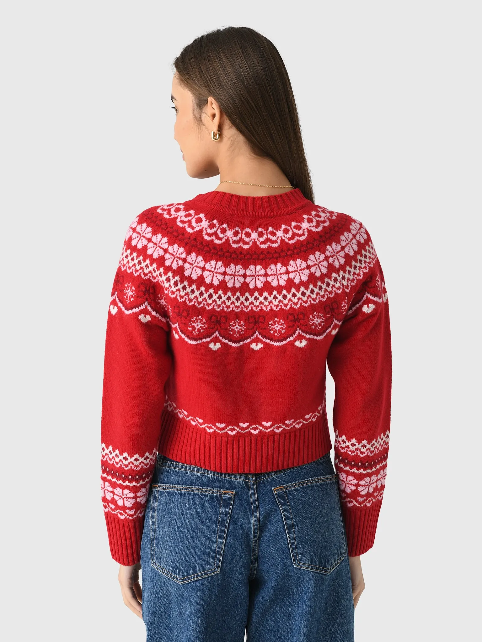 LoveShackFancy Women's Shantae Wool Fair Isle Cardigan sold by Saint Bernard product image thumbnail 4