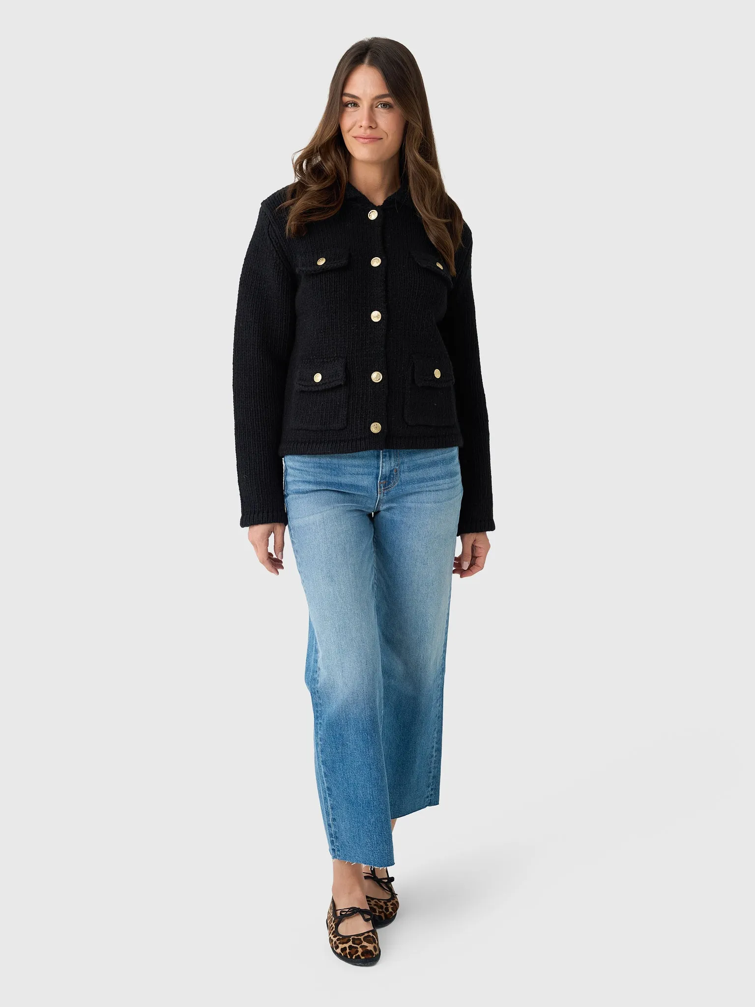 Alex Mill Women's Edinburgh Sweater Jacket sold by Saint Bernard product image thumbnail 2