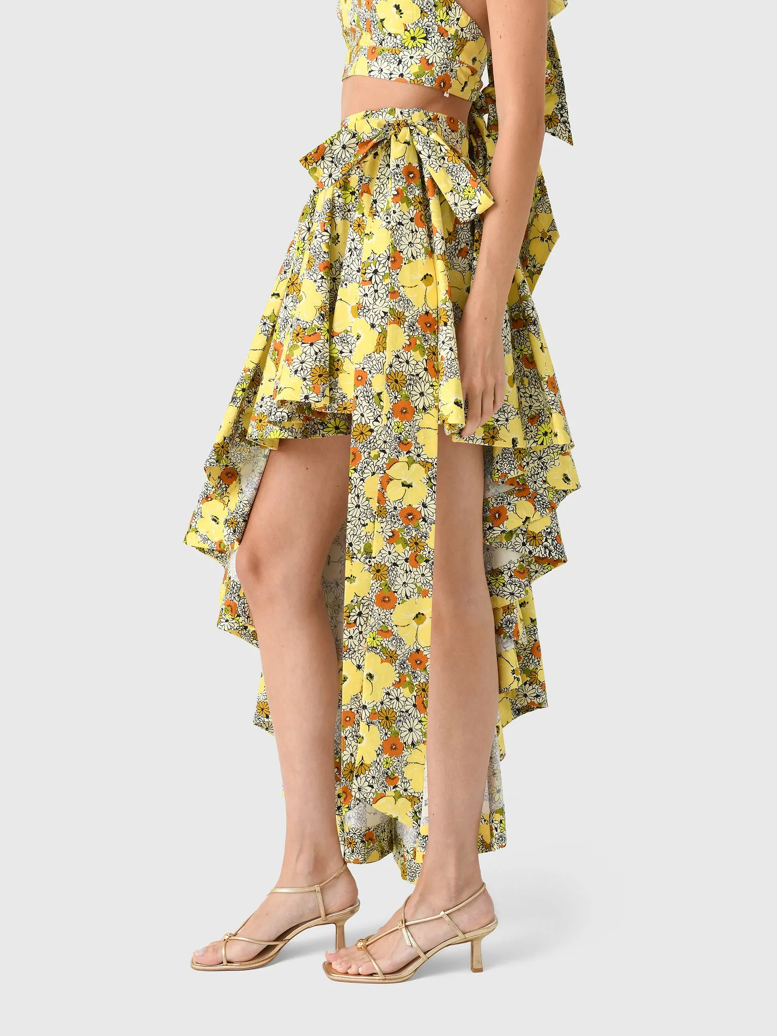 Alemais Women's Orange Blossom Asymmetric Skirt sold by Saint Bernard product image thumbnail 3