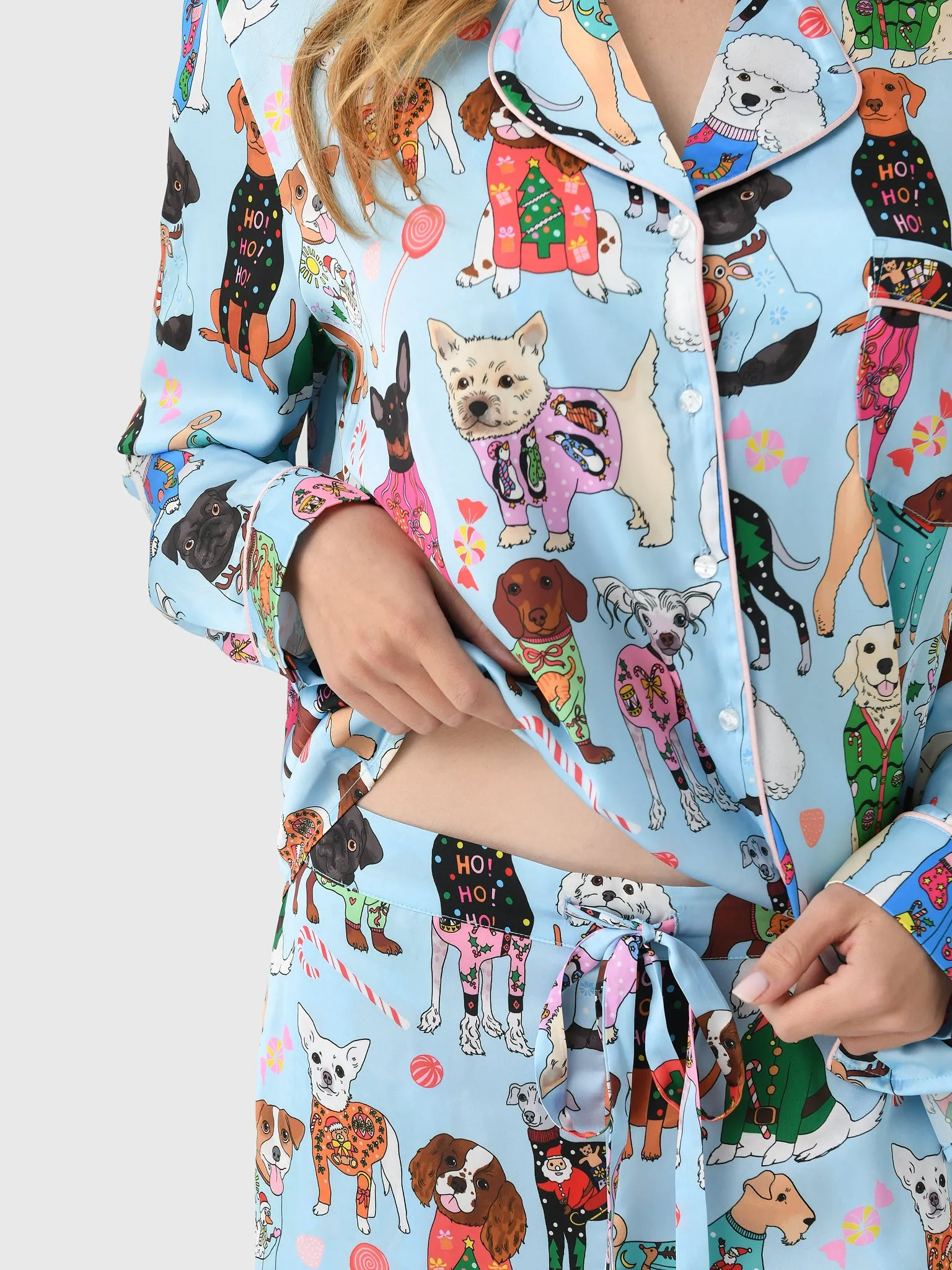Karen Mabon Women's Christmas Jumper Dogs Pajama Set sold by Saint Bernard product image thumbnail 4
