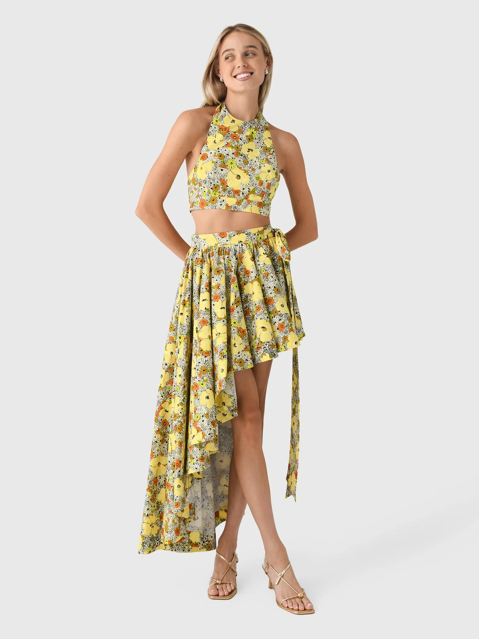 Alemais Women's Orange Blossom Halter Neck Top sold by Saint Bernard product image thumbnail 2