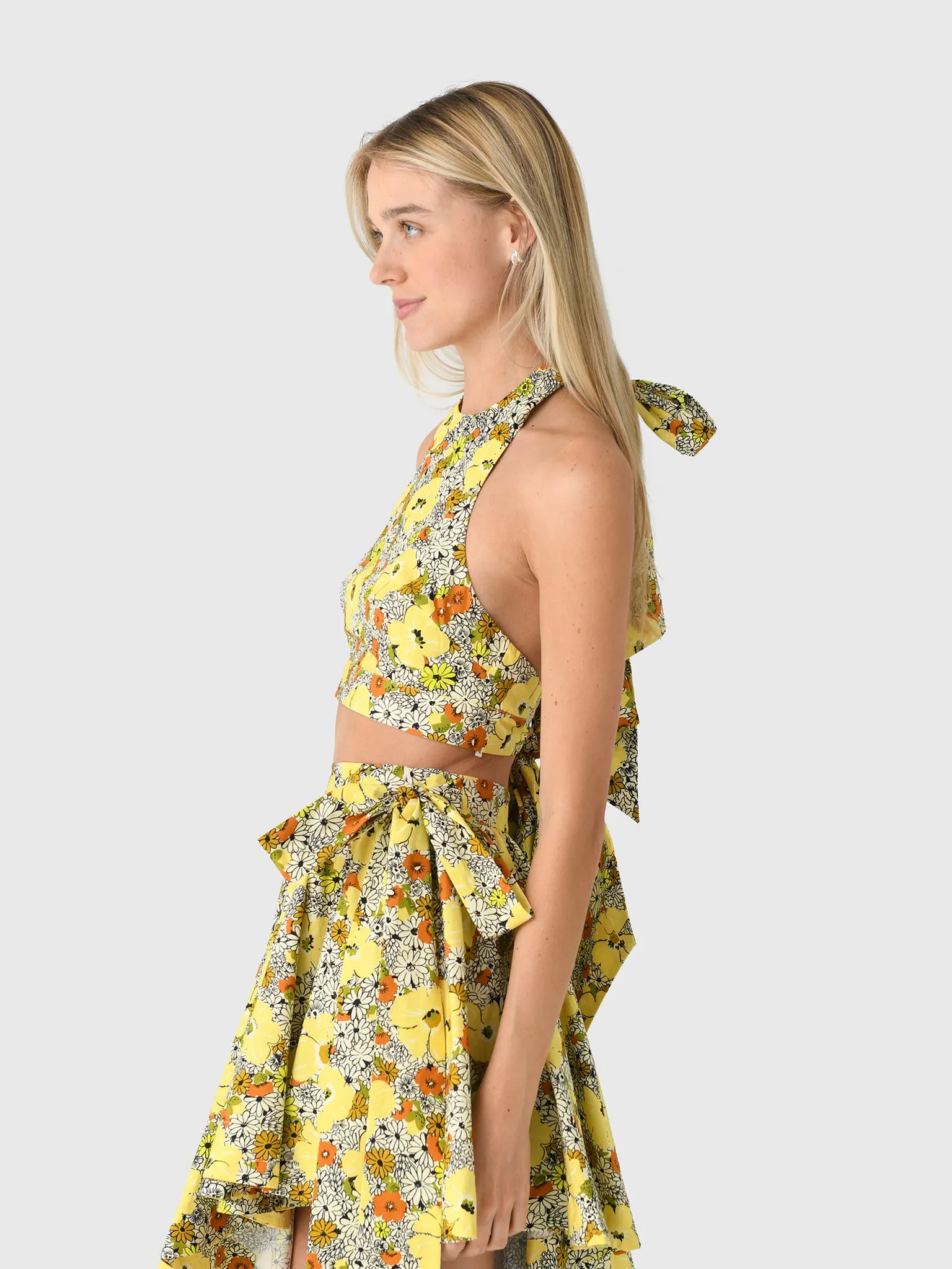 Alemais Women's Orange Blossom Halter Neck Top sold by Saint Bernard product image thumbnail 3