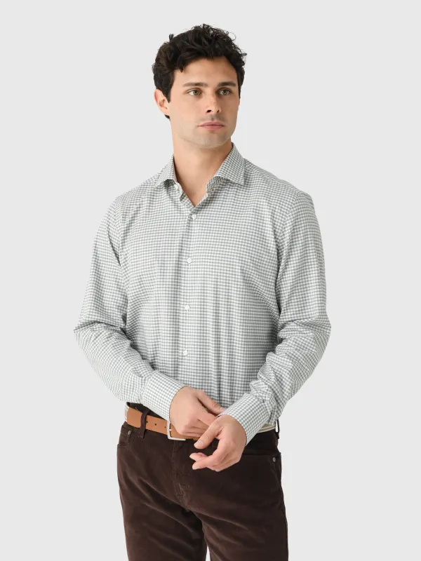 Maria Santangelo Men's Gingham Woven Shirt made by Saint Bernard