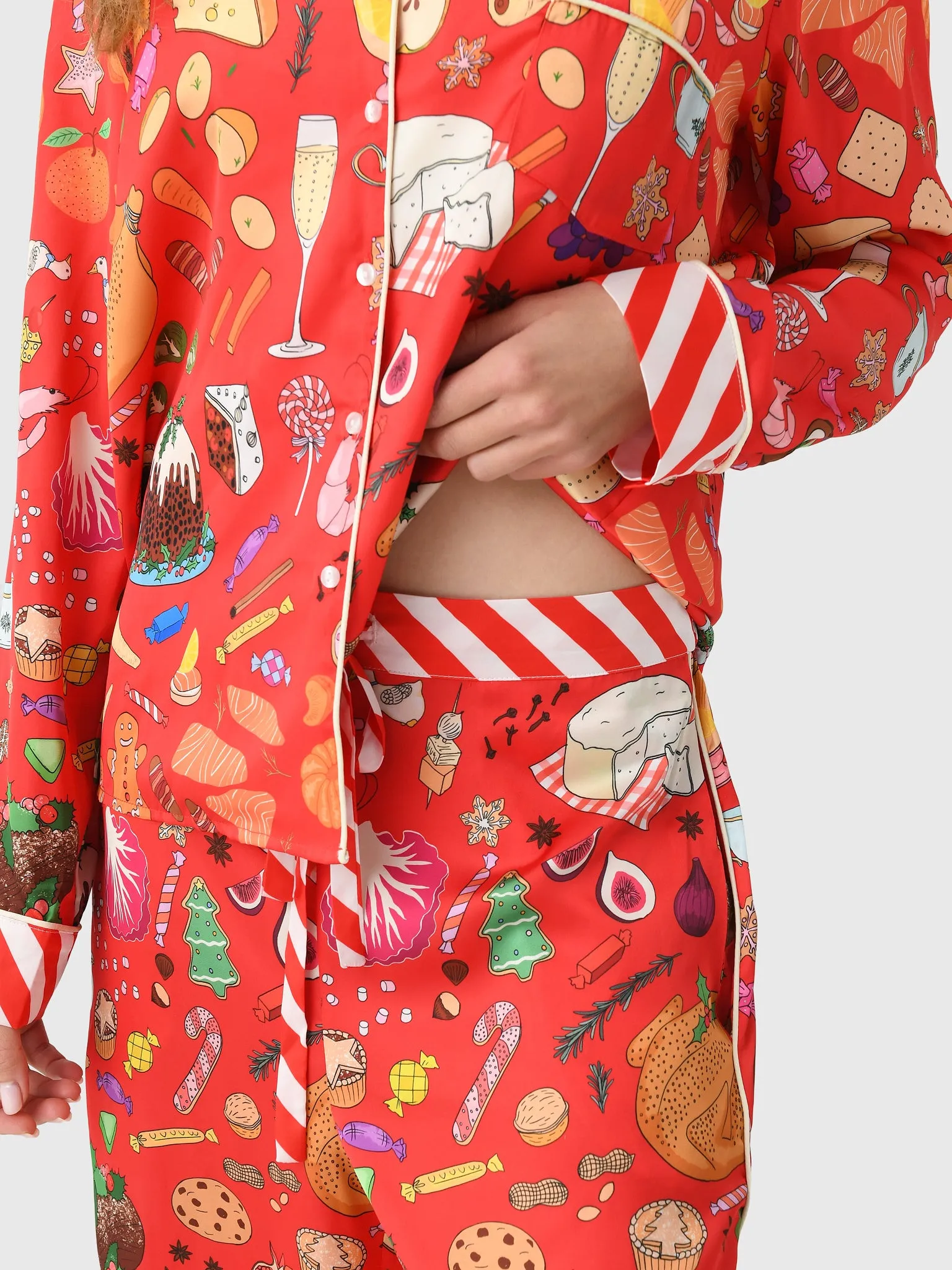 Karen Mabon Women's Holiday Feast Pajama Set sold by Saint Bernard product image thumbnail 4