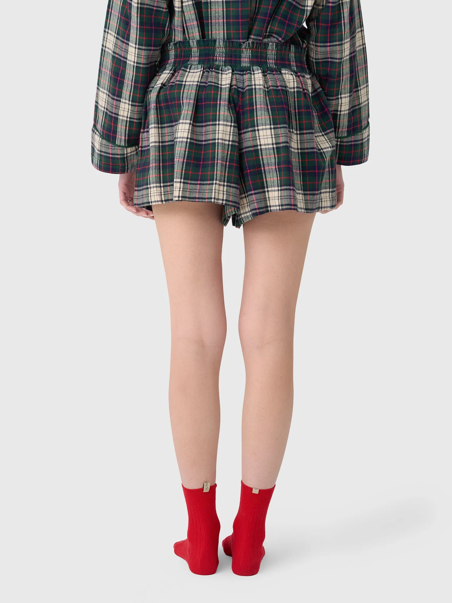 The Great Women's The Flannel Smocked Sleep Short sold by Saint Bernard product image thumbnail 3