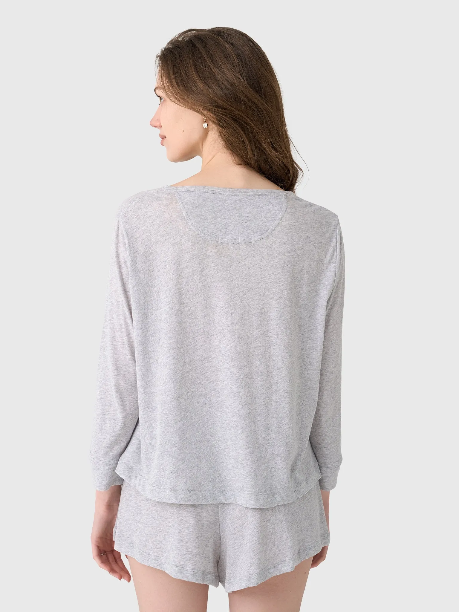 The Great Women's The Crop Sleep Henley sold by Saint Bernard product image thumbnail 3