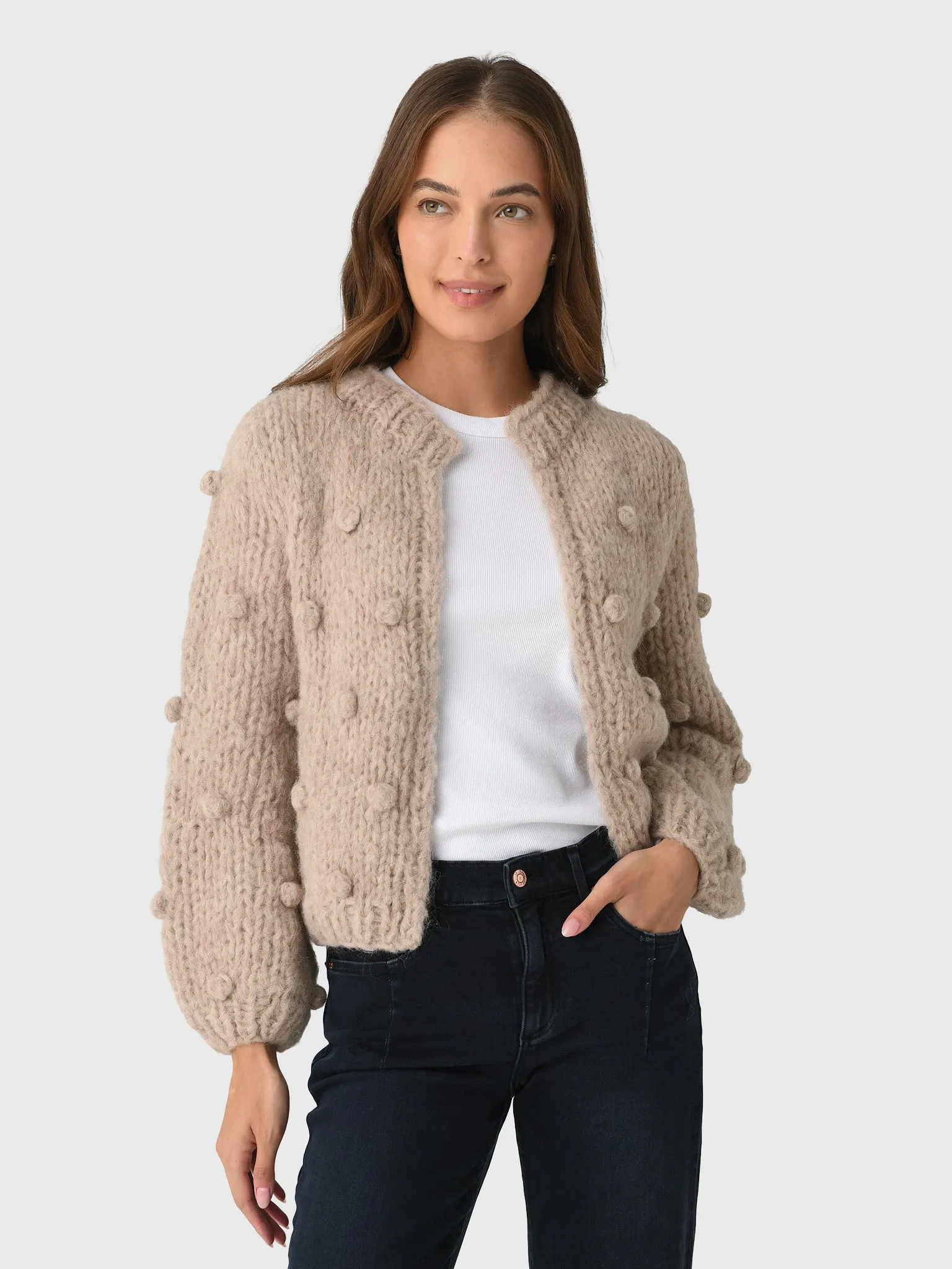 Maiami Women's Fleecy Alpaca Bobble Cardigan sold by Saint Bernard product image thumbnail 5