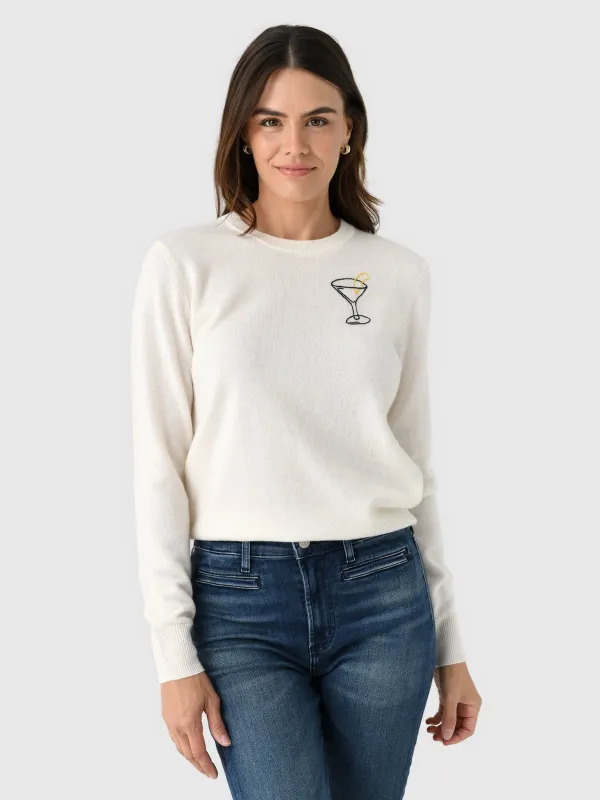 Lingua Franca Women's Martini Crewneck Sweater sold by Saint Bernard