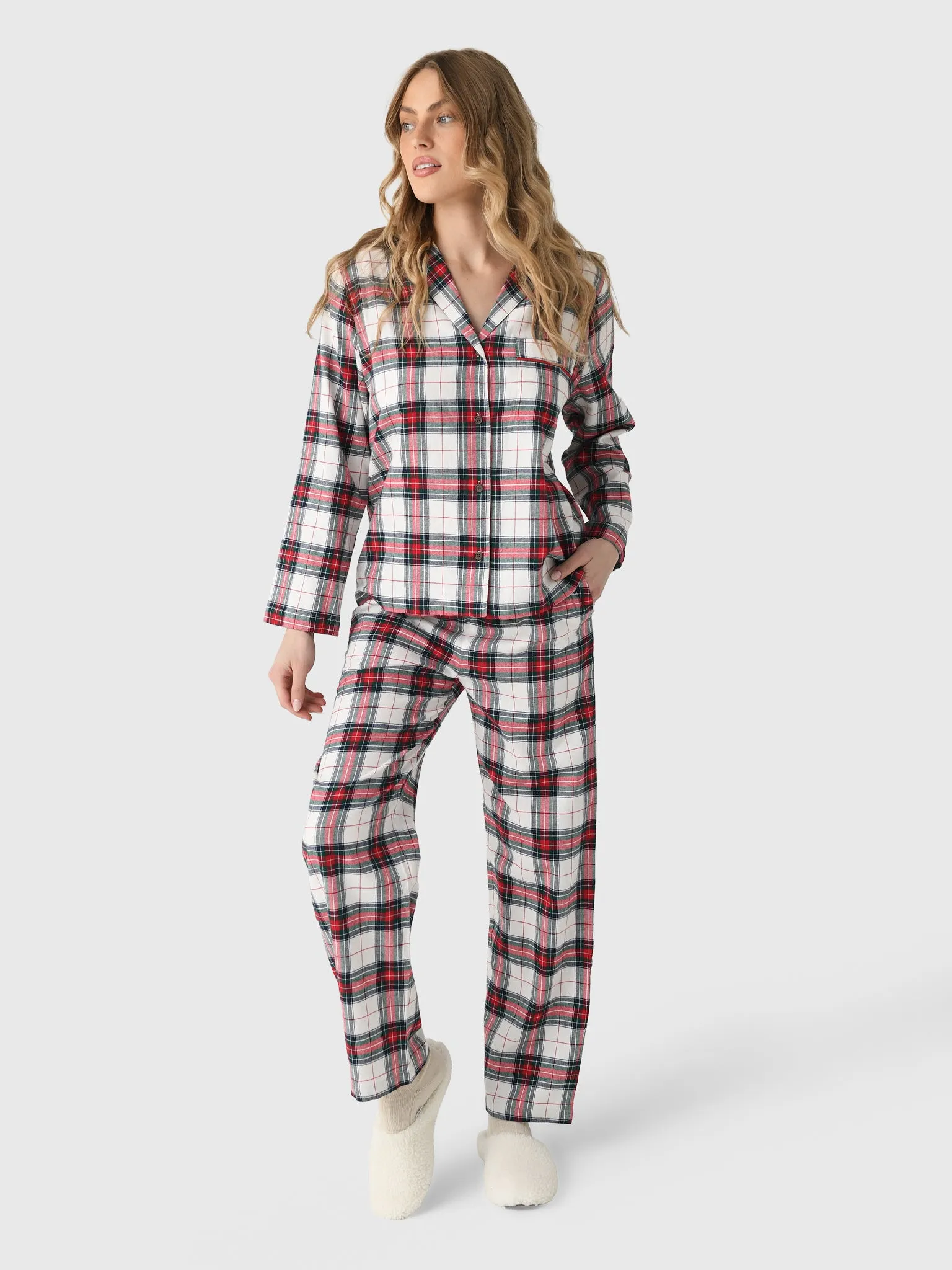 Eberjey Women's Flannel Long Pajama Set sold by Saint Bernard