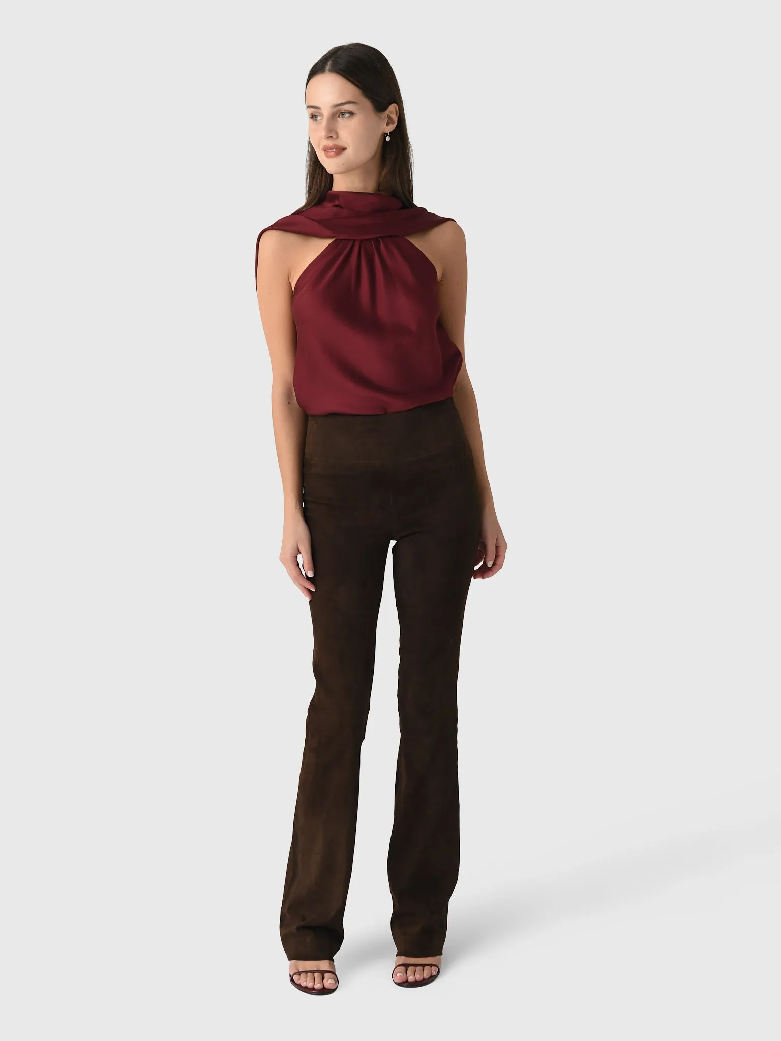 SPRWMN Women's Suede Micro Flare Pant sold by Saint Bernard product image thumbnail 2