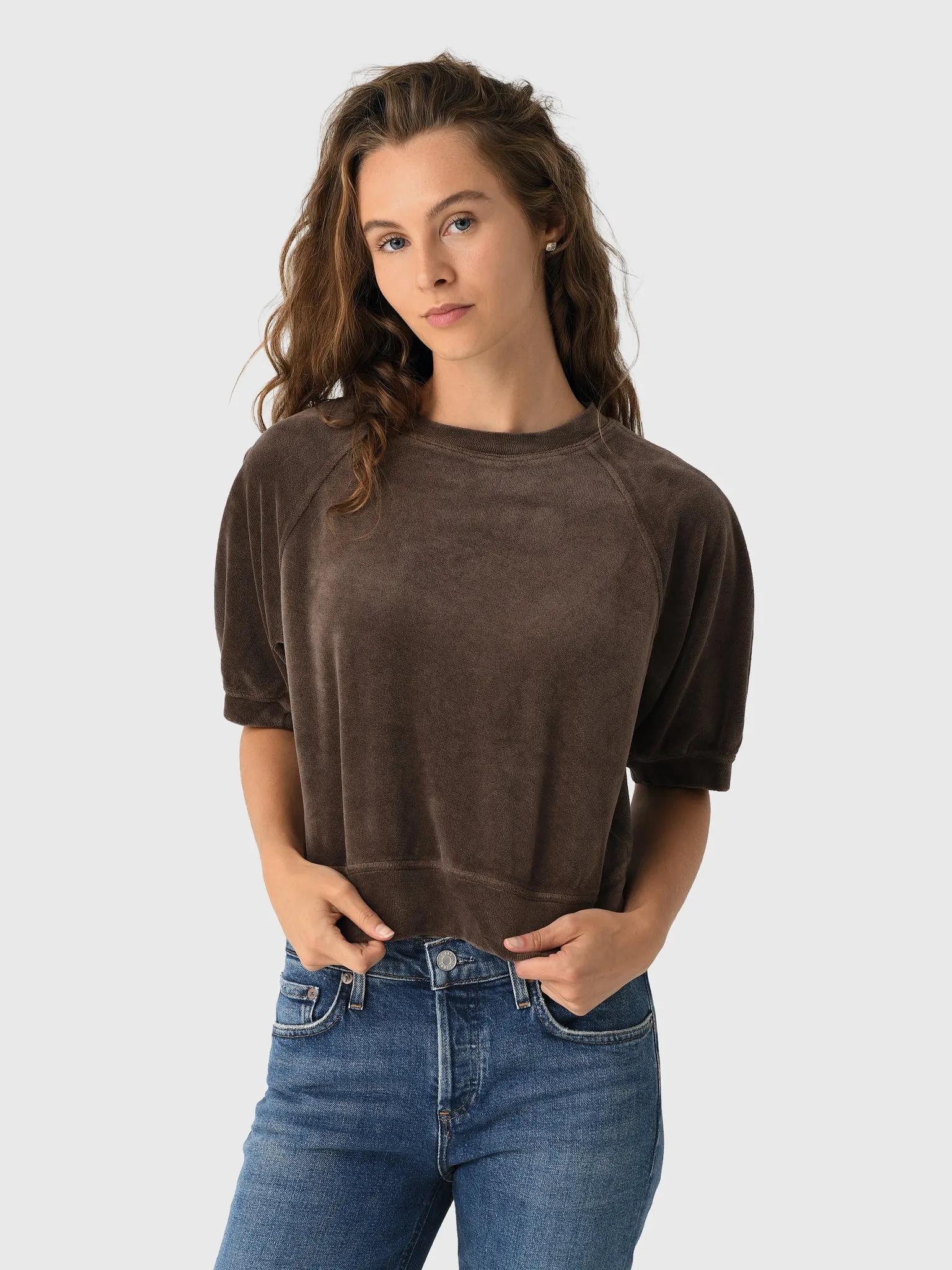Velvet Women's Avis Velour Pullover sold by Saint Bernard