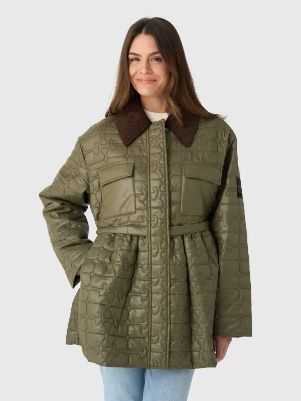 GANNI Women's Quilt Midi Jacket made by Ganni