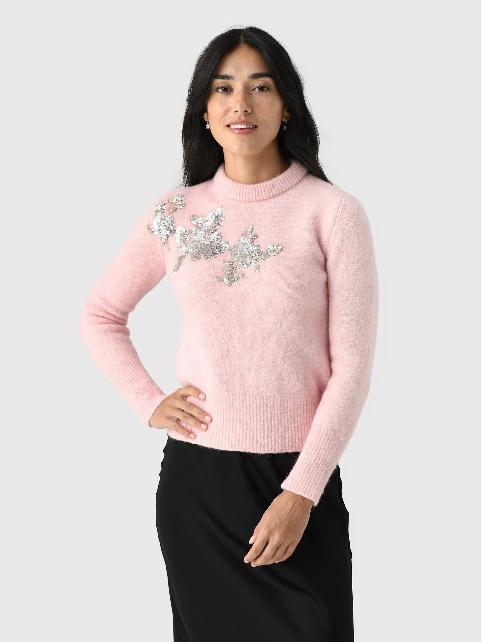 Marques Almeida Women's Embellished Alpaca Knit Crewneck Sweater sold by Saint Bernard