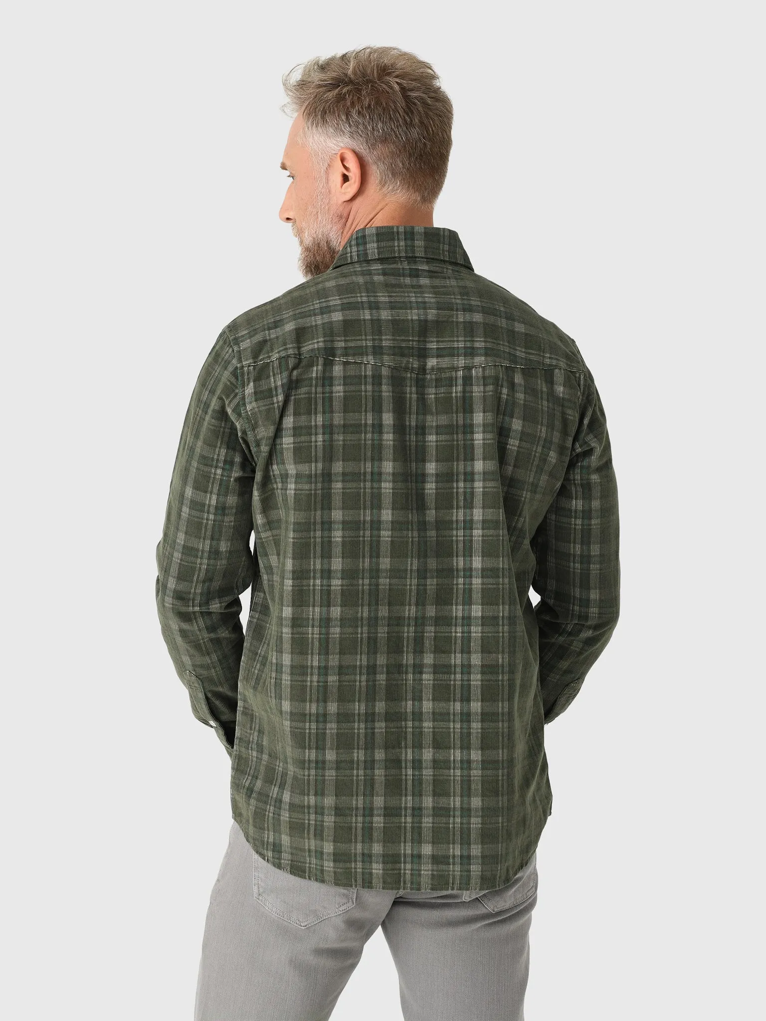 Criquet Men's Long Sleeve Corduroy Pearl Snap Shirt sold by Saint Bernard product image thumbnail 5