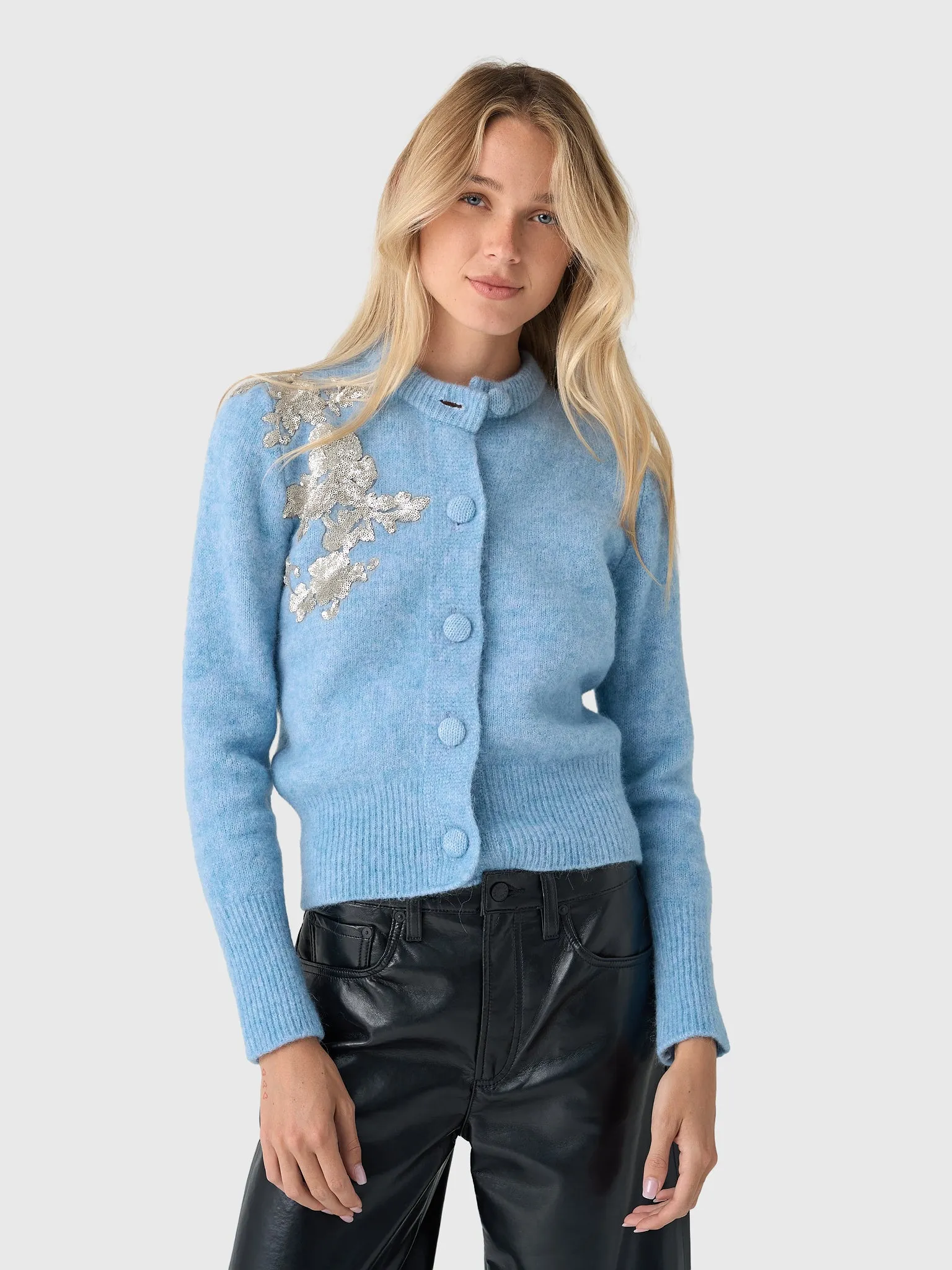 Marques Almeida Women's Embellished Alpaca Knit Cardigan sold by Saint Bernard