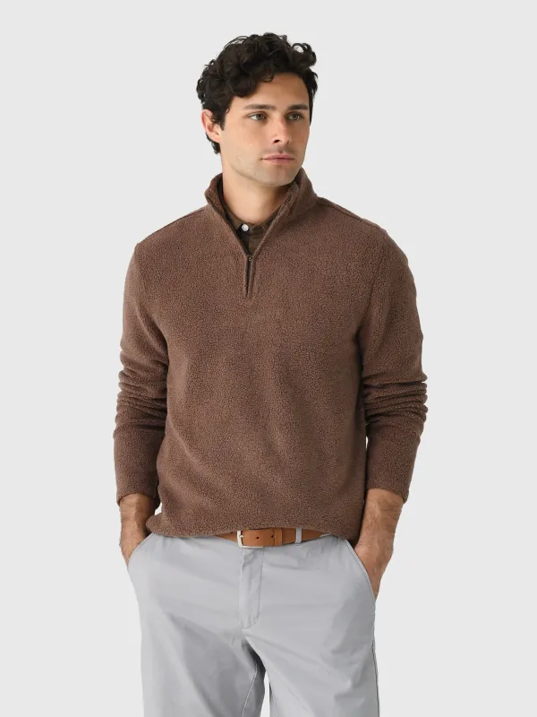Johnnie-O Men's Dion Sherpa Quarter-Zip Pullover made by Johnnie-O