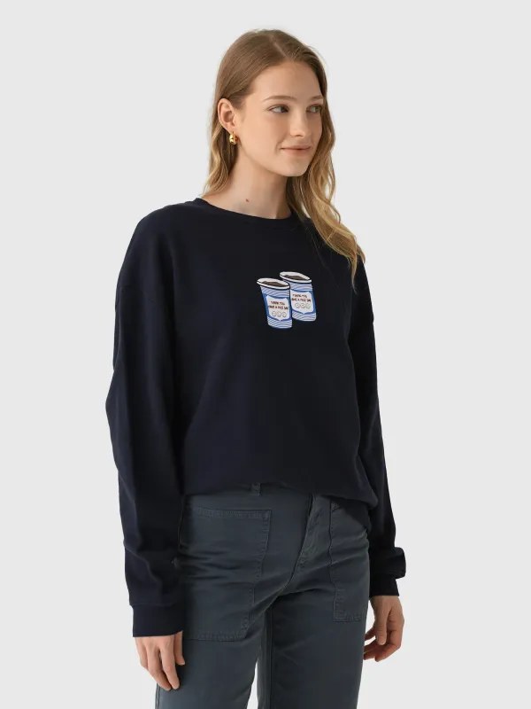 Kule Women's The Oversized Coffee Sweatshirt made by Kule